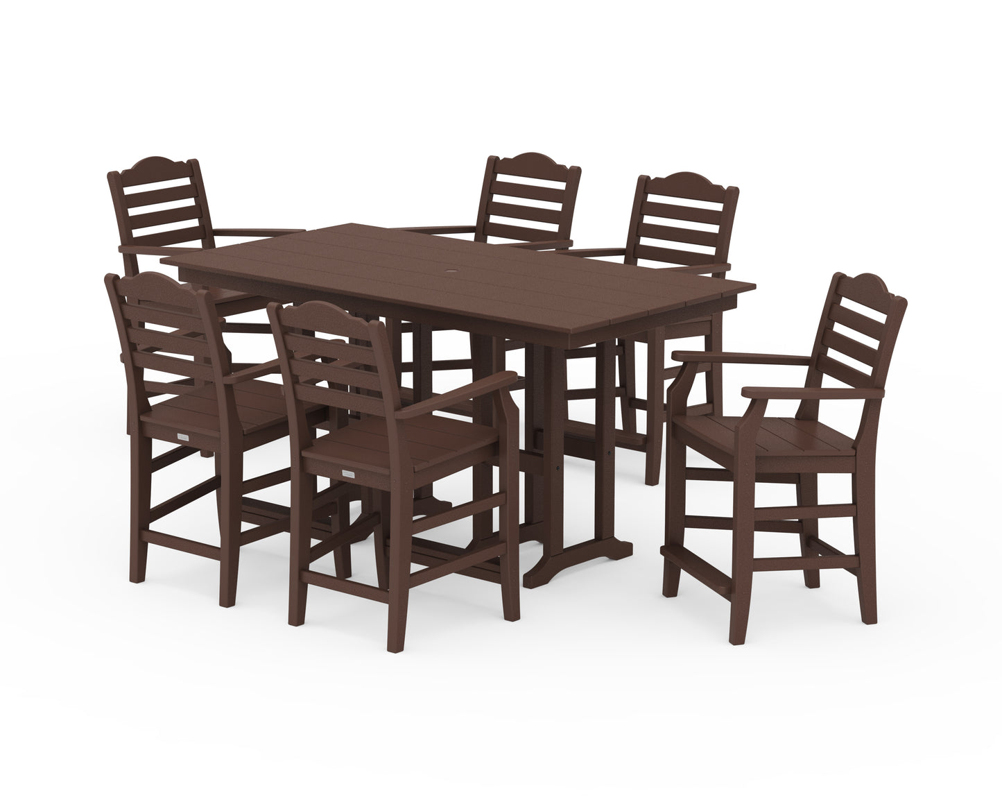 Savannah Arm Chair 7-Piece Farmhouse Counter Set