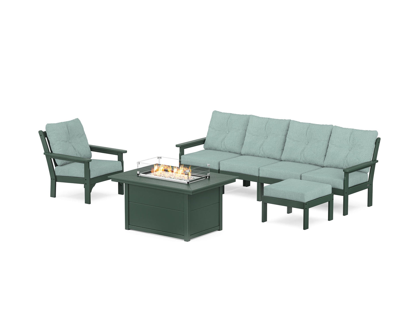 Vineyard Sectional Lounge and Fire Pit Set