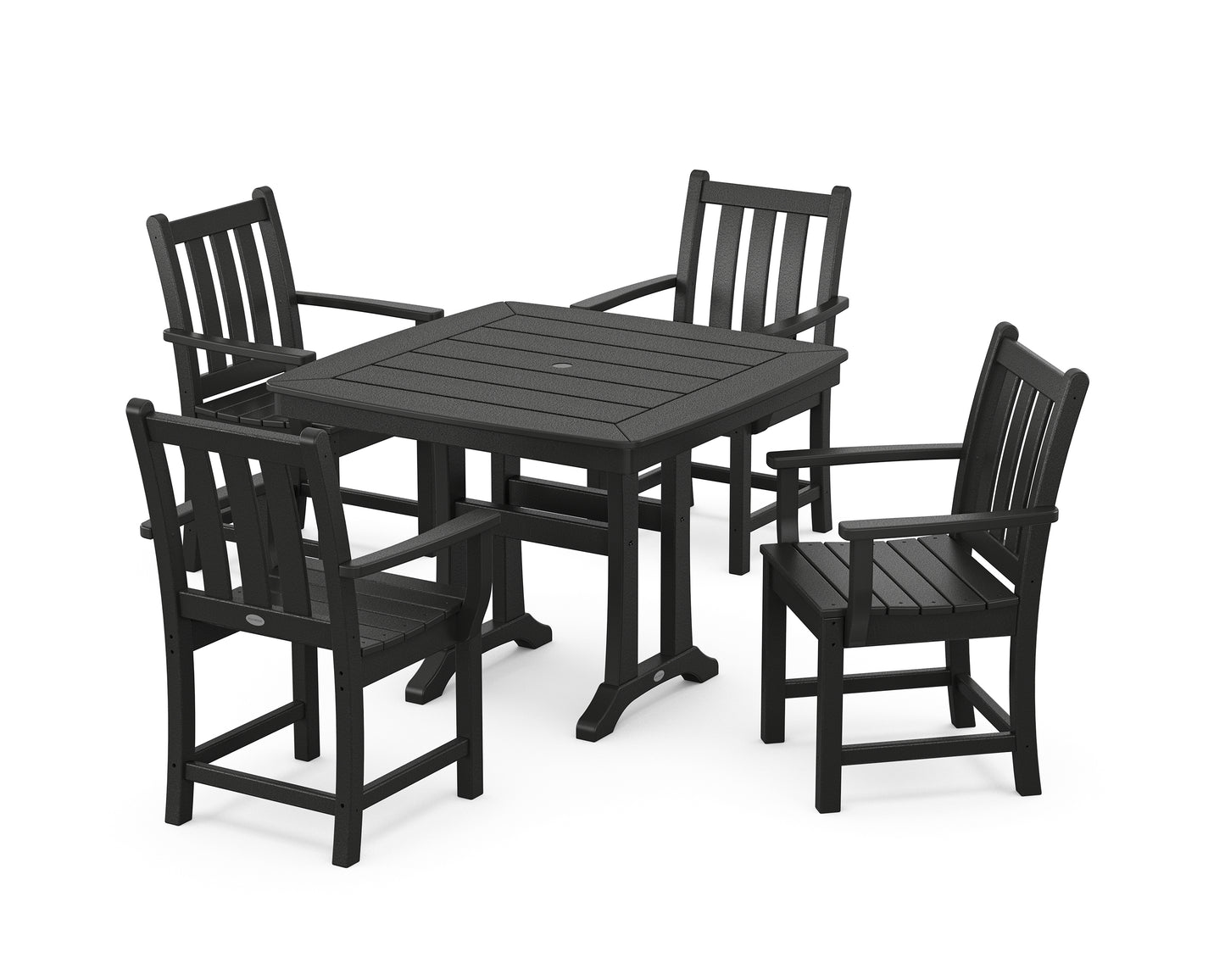 Traditional Garden 5-Piece Dining Set with Trestle Legs