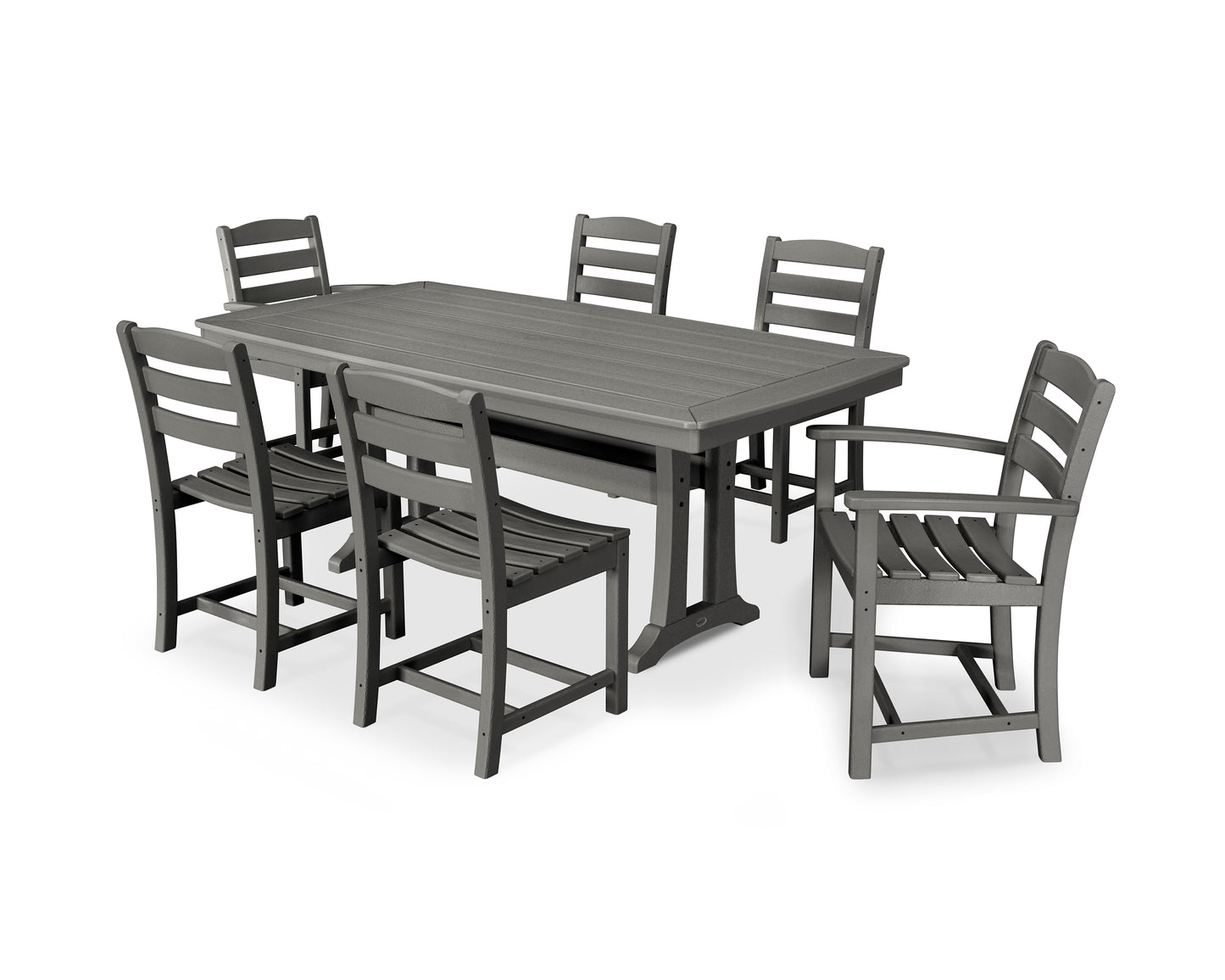 La Casa Cafe 7-Piece Dining Set with Trestle Legs
