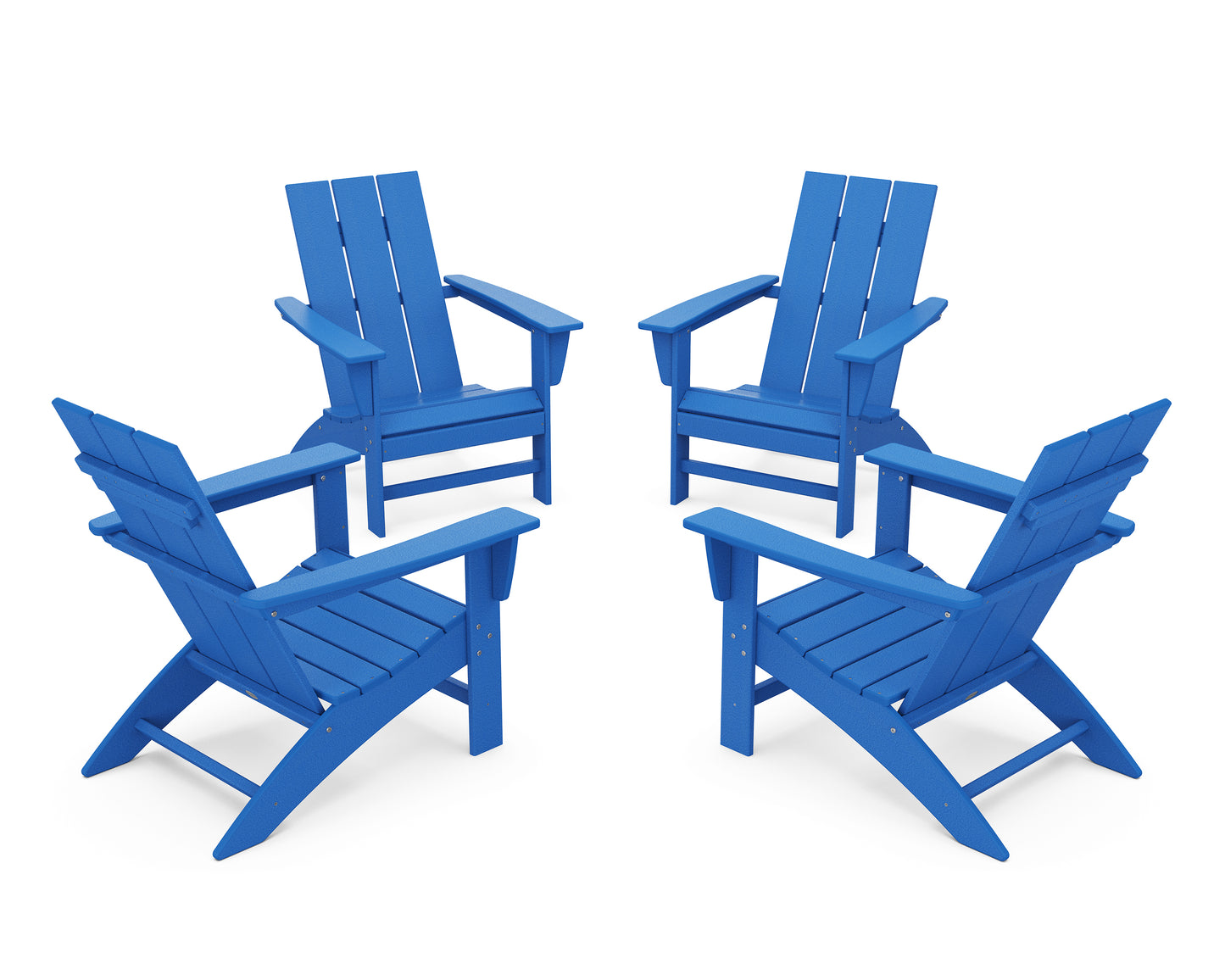 4-Piece Modern Adirondack Chair Conversation Set