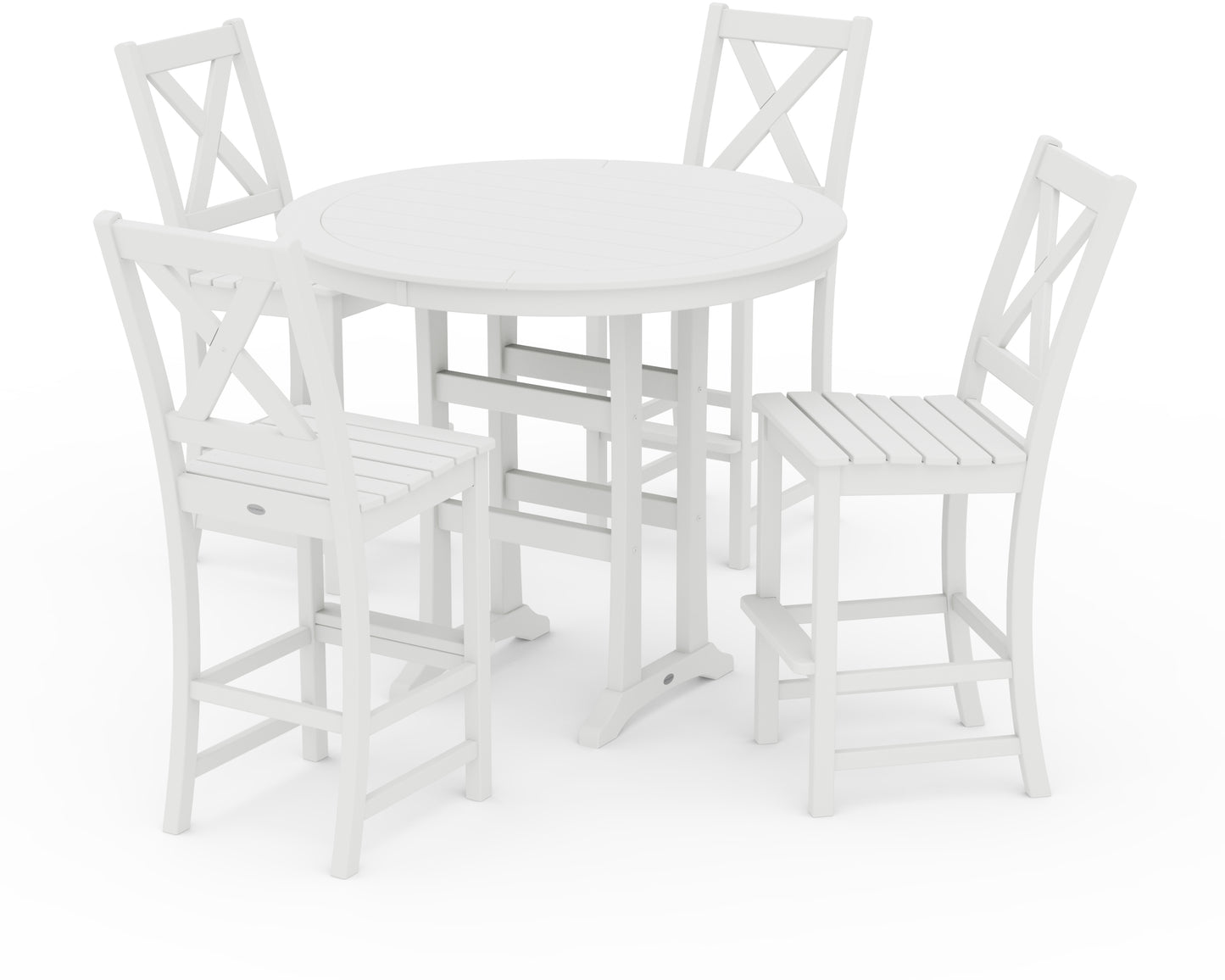 Braxton 5-Piece Nautical Trestle Arm Chair Bar Set