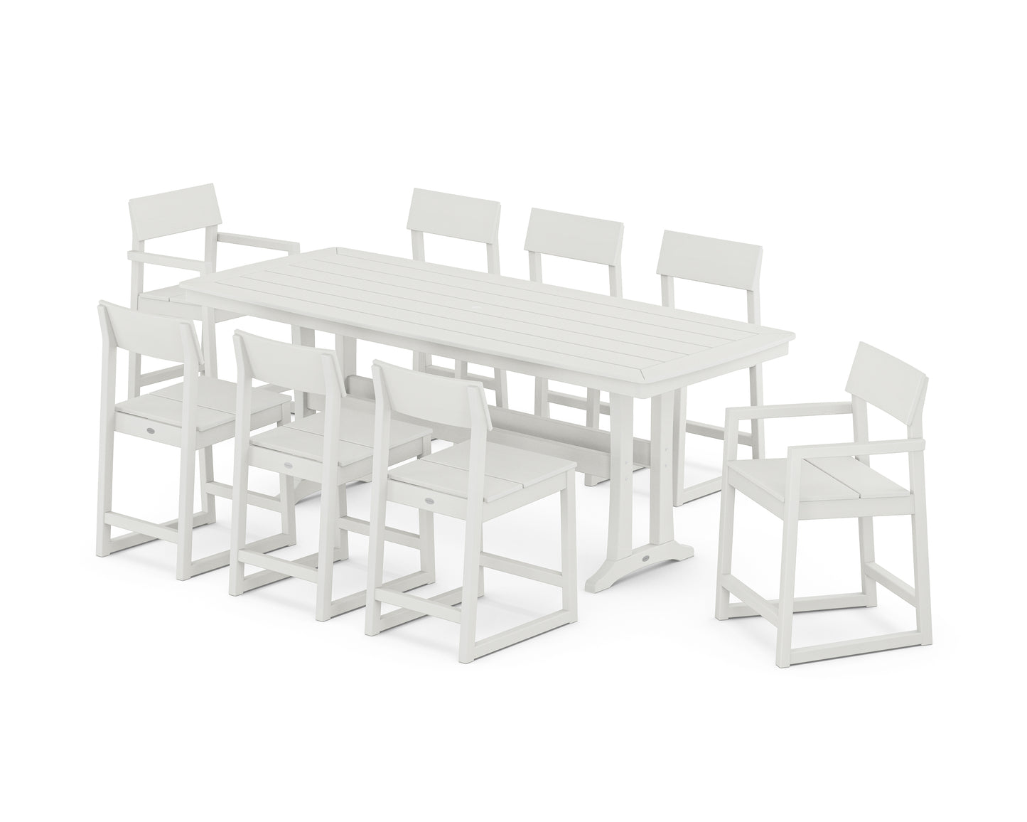 EDGE 9-Piece Counter Set with Trestle Legs
