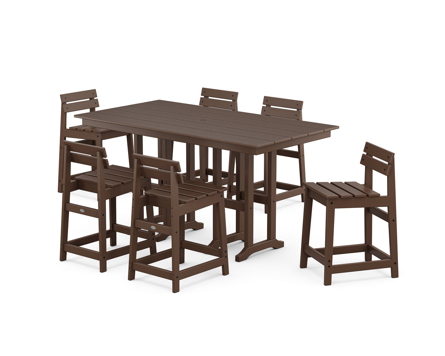 Modern Studio Plaza Lowback Counter Chair 7-Piece Set