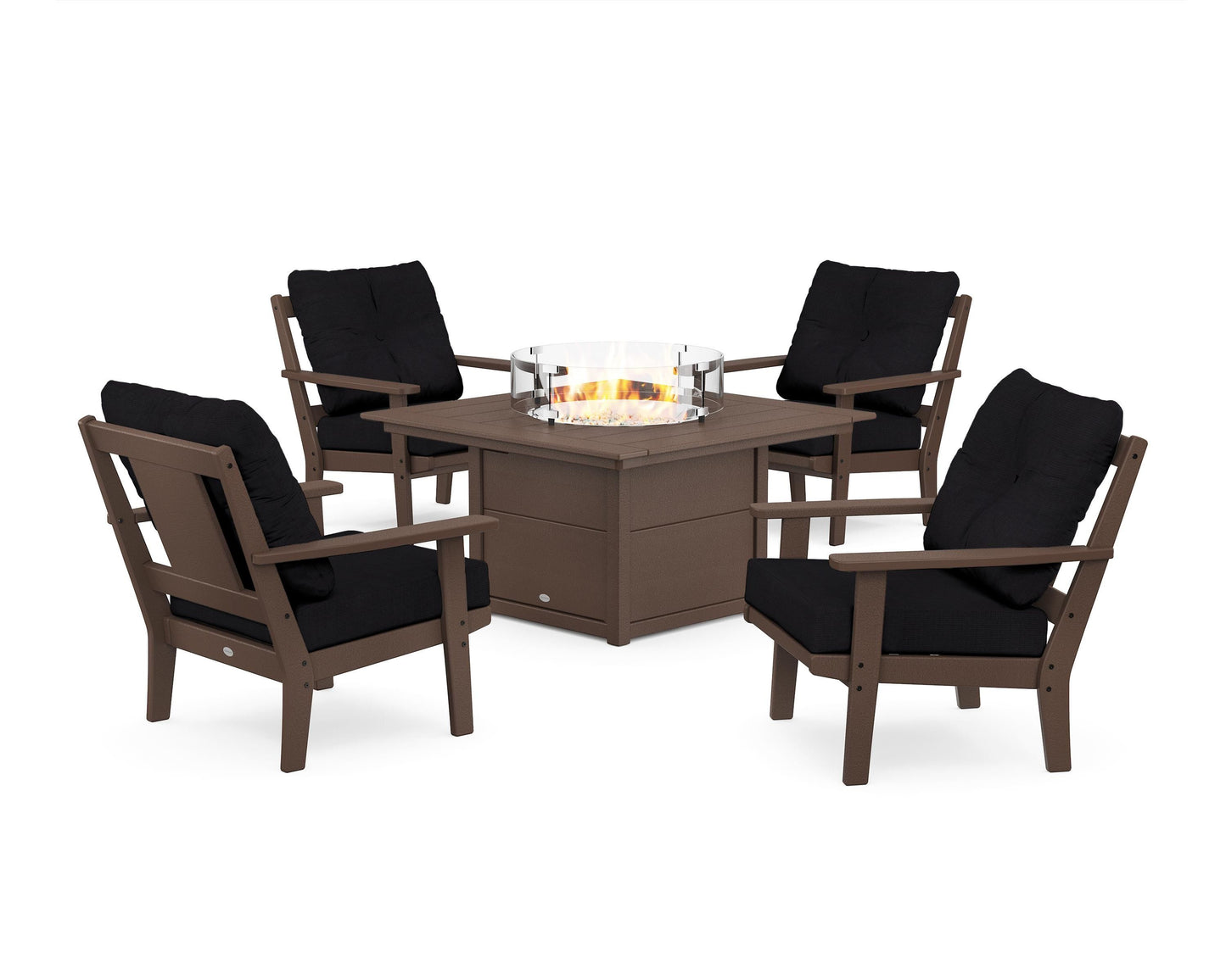 Prairie 5-Piece Deep Seating Set with Fire Pit Table