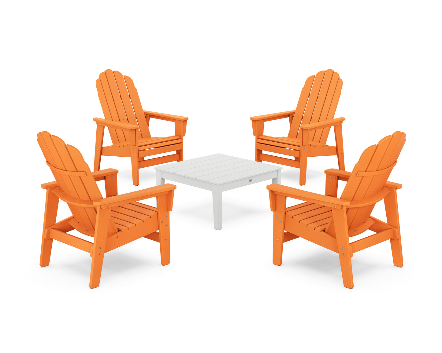5-Piece Vineyard Grand Upright Adirondack Chair Conversation Group