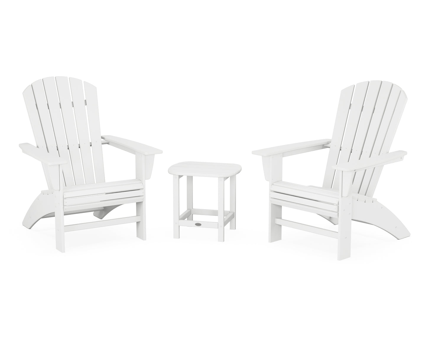 Nautical 3-Piece Curveback Adirondack Set