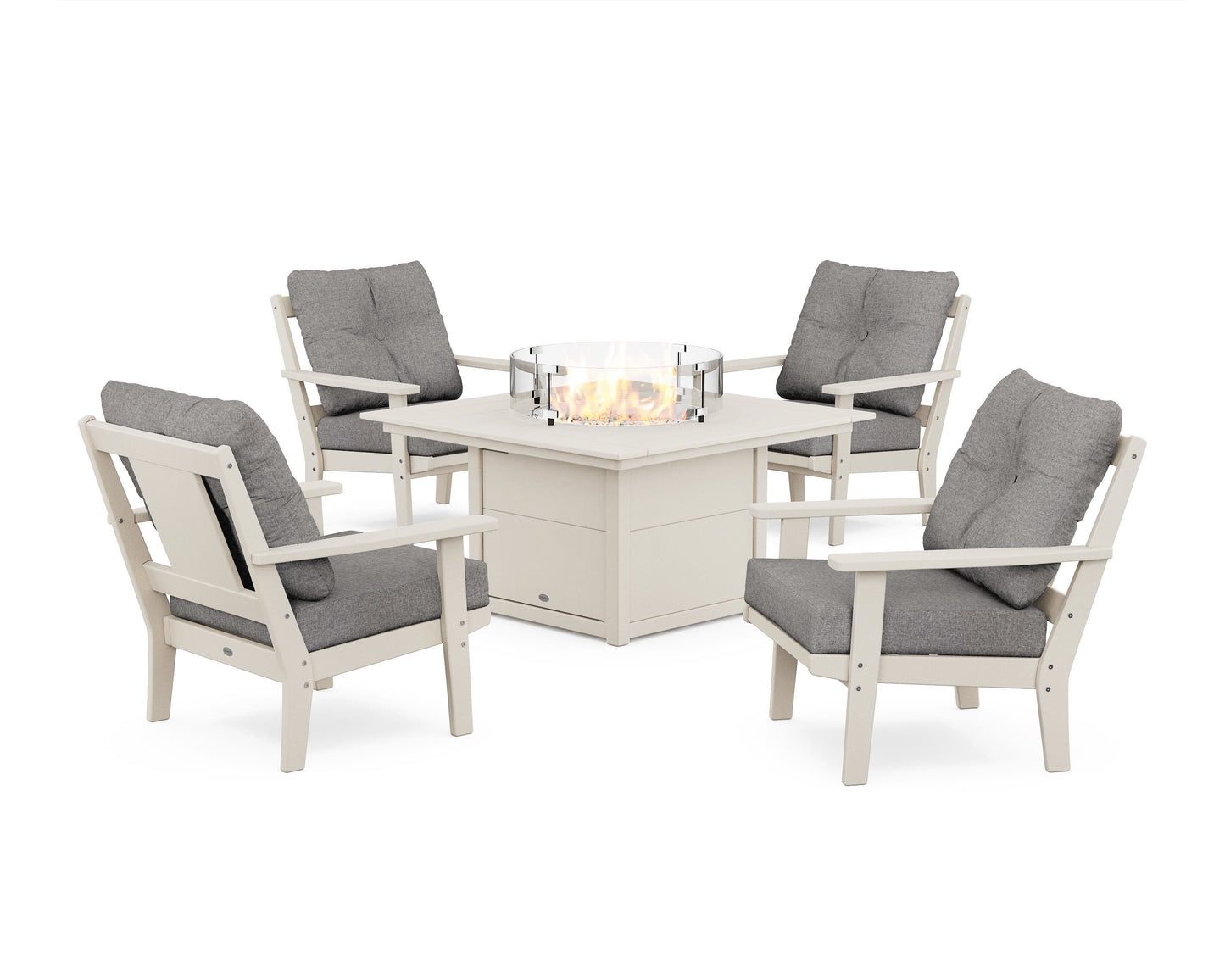 Prairie 5-Piece Deep Seating Set with Fire Pit Table