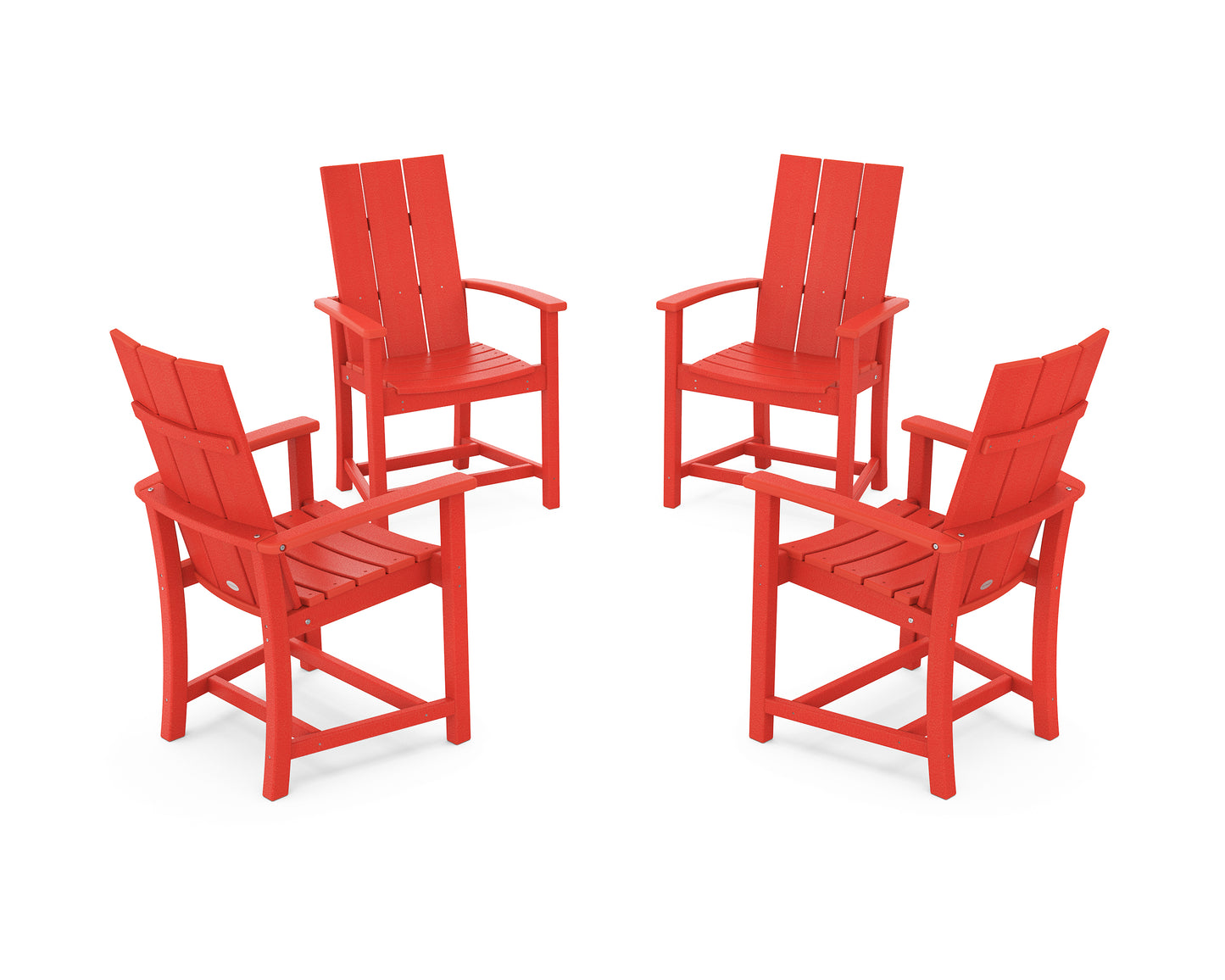 Modern 4-Piece Upright Adirondack Conversation Set