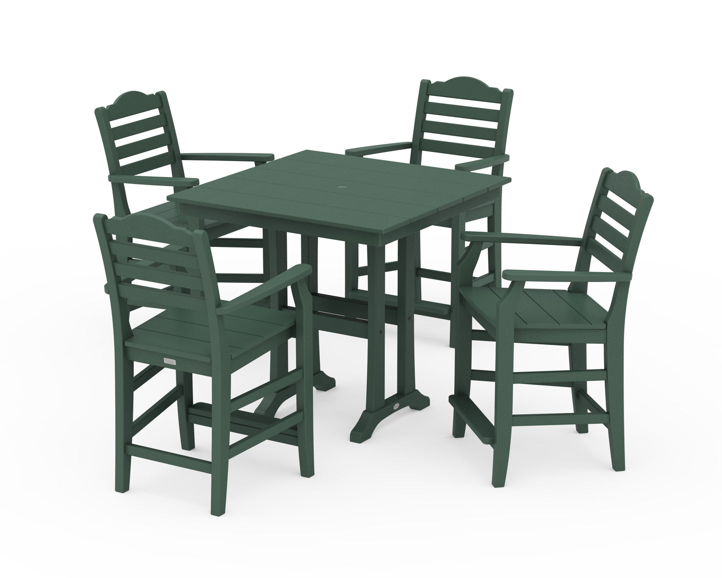 Savannah 5-Piece Farmhouse Counter Set with Trestle Legs