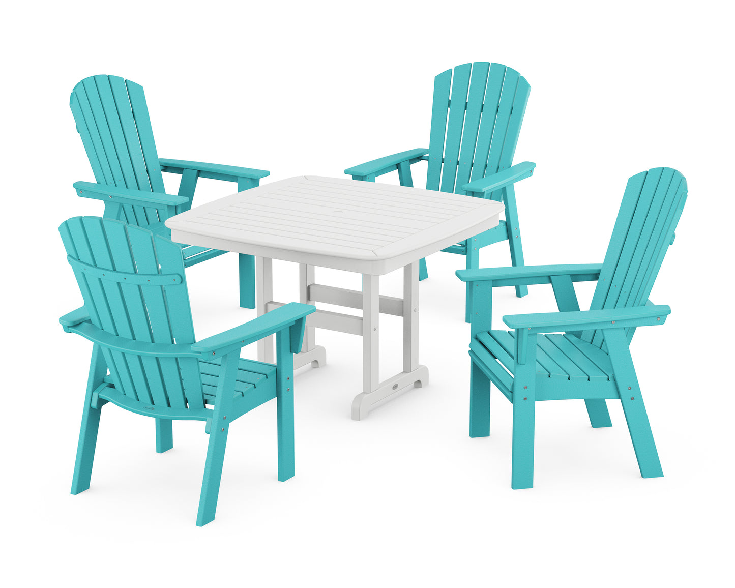 Nautical Curveback Adirondack 5-Piece Dining Set