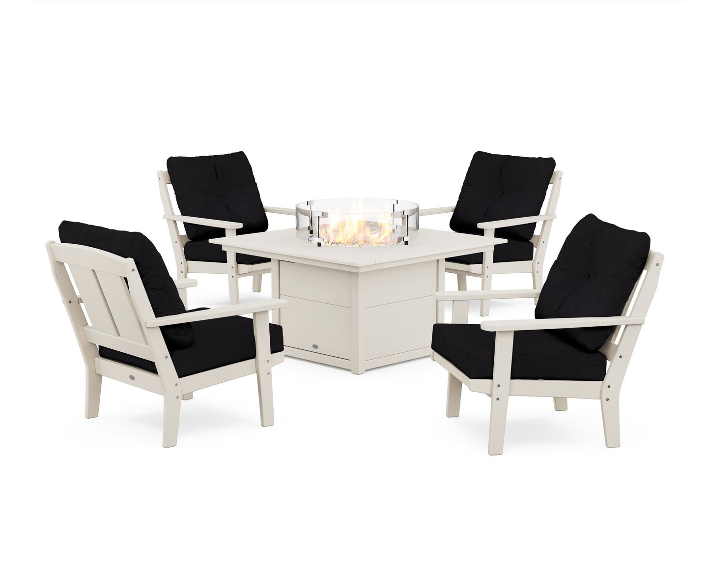 Mission 5-Piece Deep Seating Set with Fire Pit Table