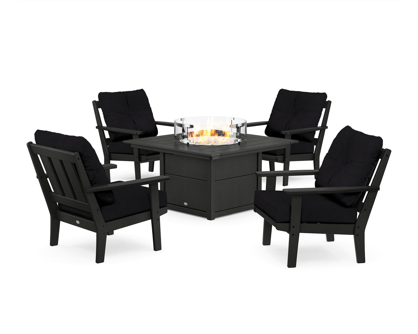 Oxford 5-Piece Deep Seating Set with Fire Pit Table
