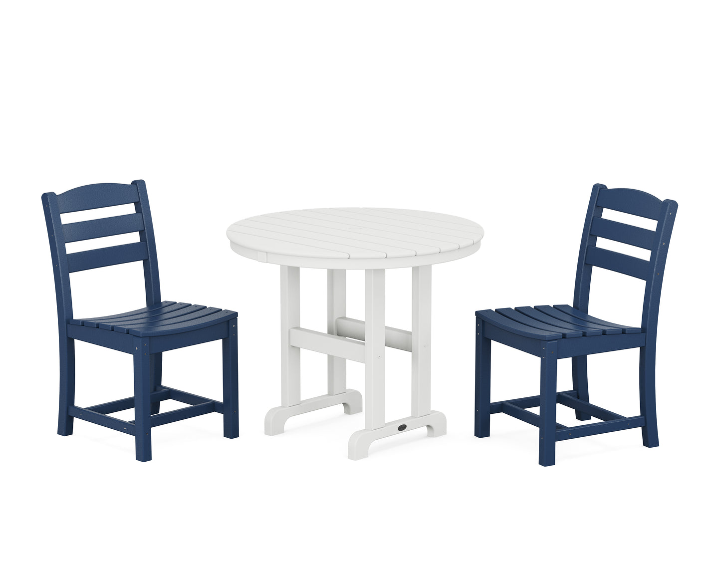 La Casa Cafe Side Chair 3-Piece Round Dining Set