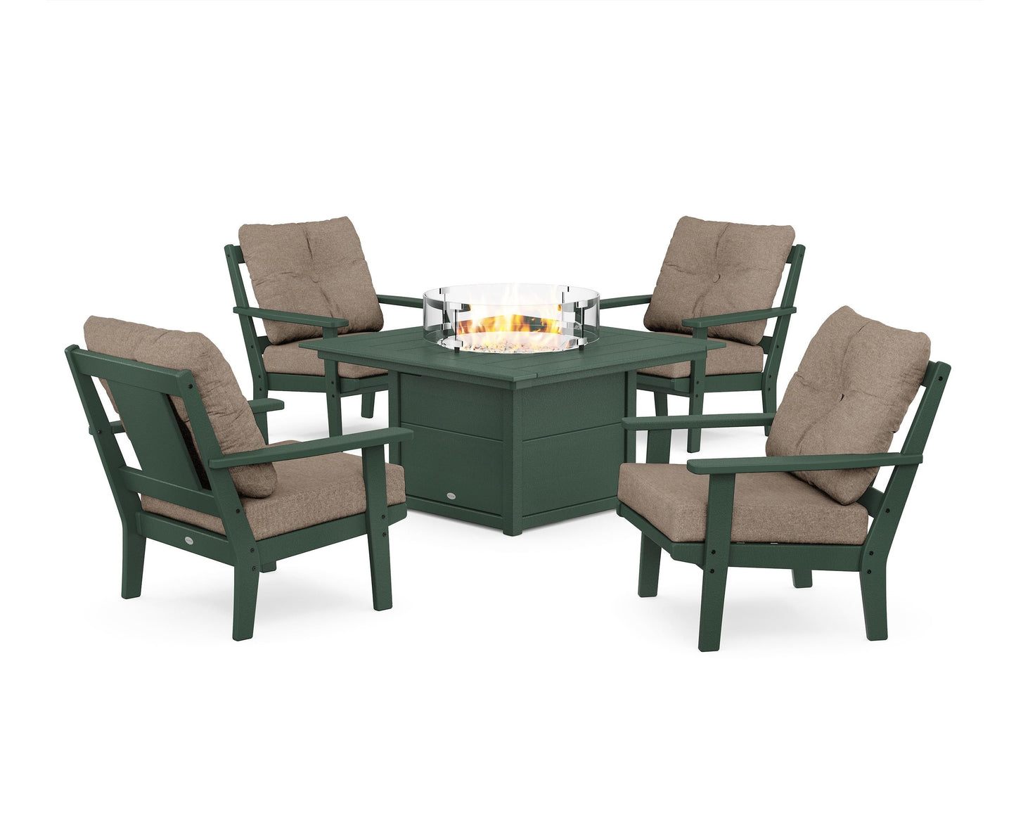 Prairie 5-Piece Deep Seating Set with Fire Pit Table