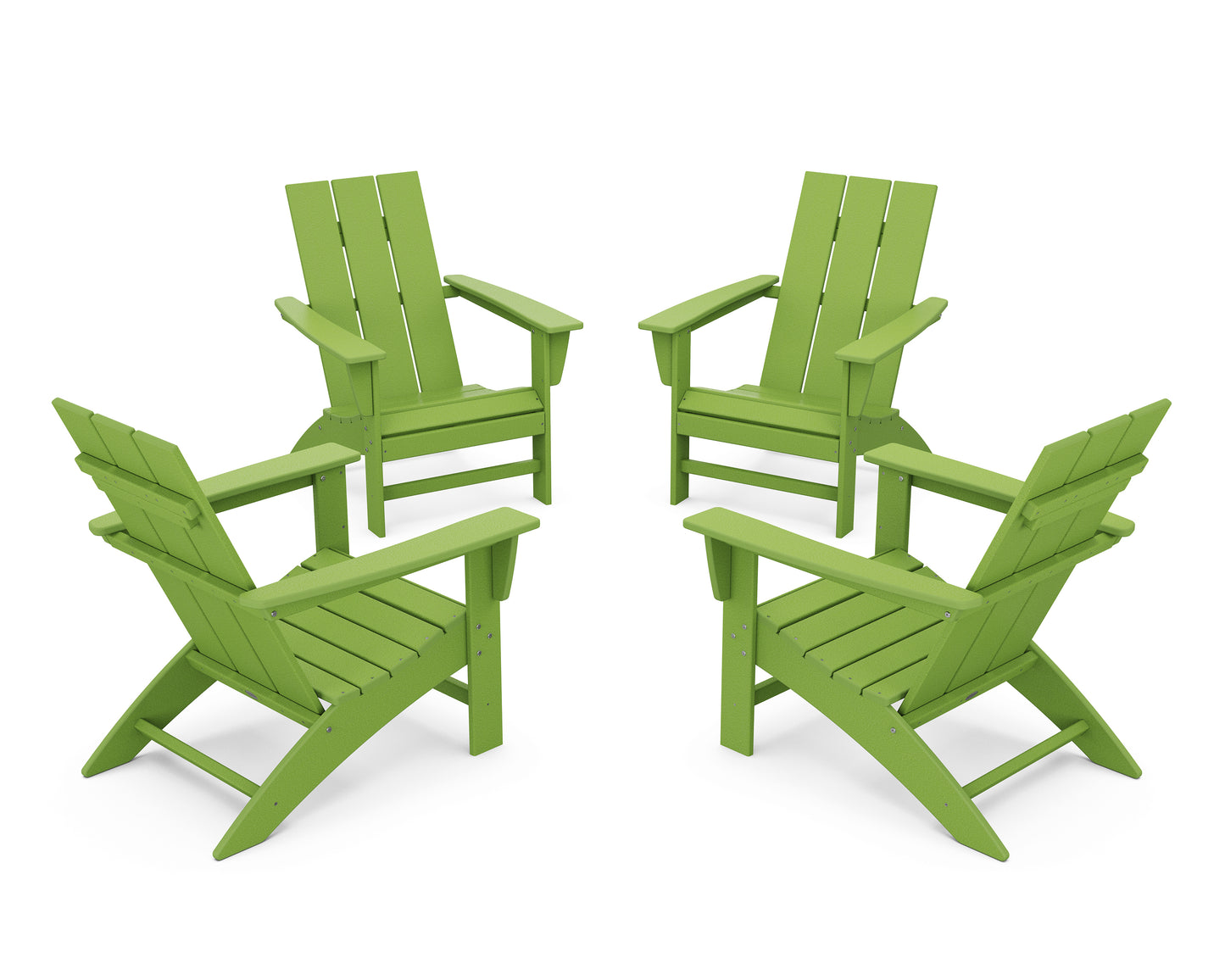 4-Piece Modern Adirondack Chair Conversation Set