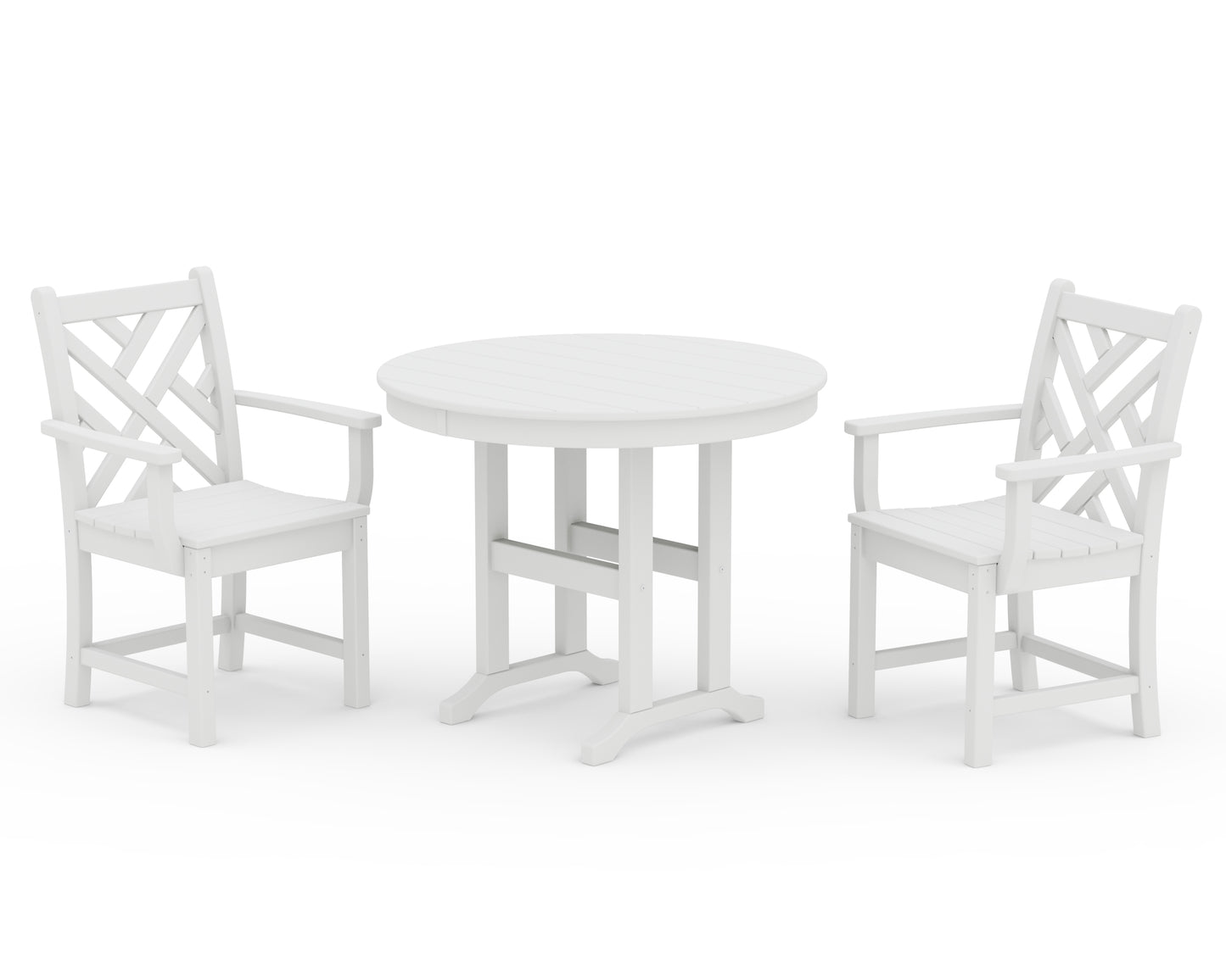 Chippendale 3-Piece Round Dining Set