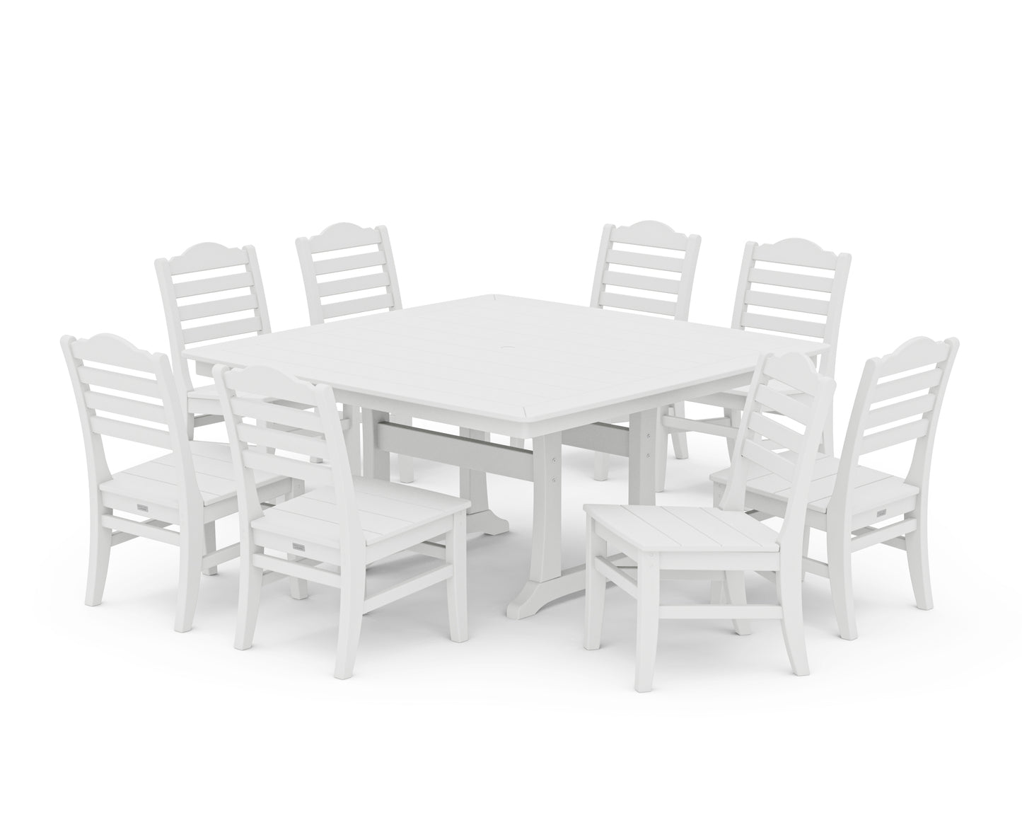 Savannah Side Chair 9-Piece Square Dining Set with Trestle Legs