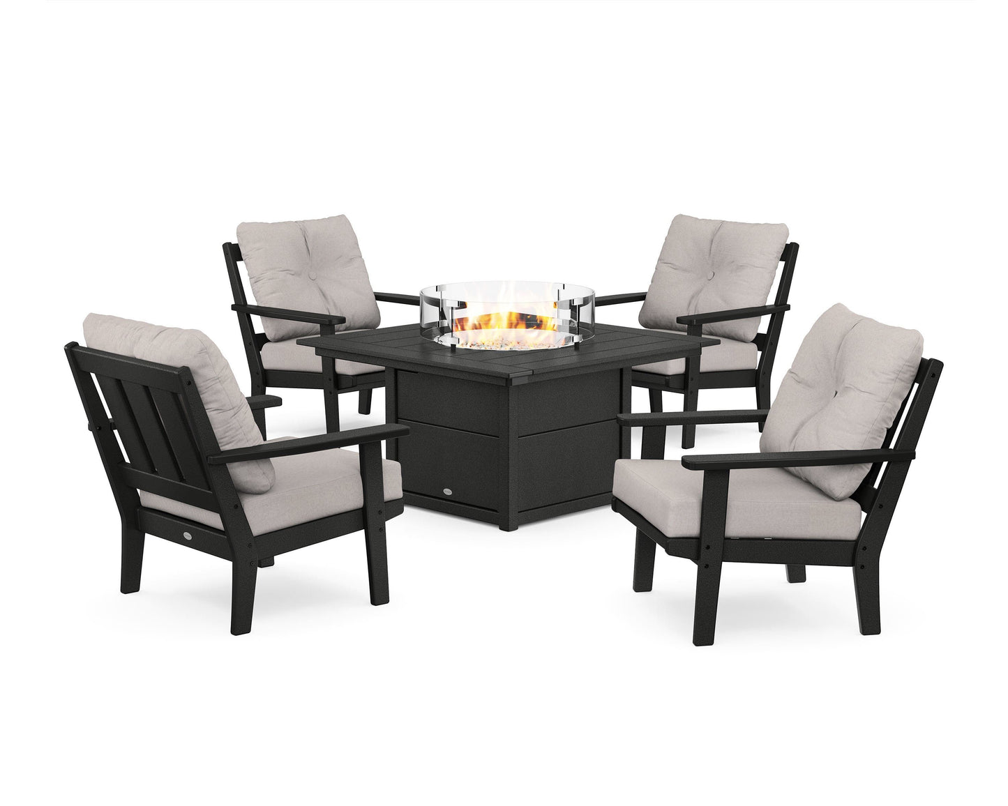 Oxford 5-Piece Deep Seating Set with Fire Pit Table