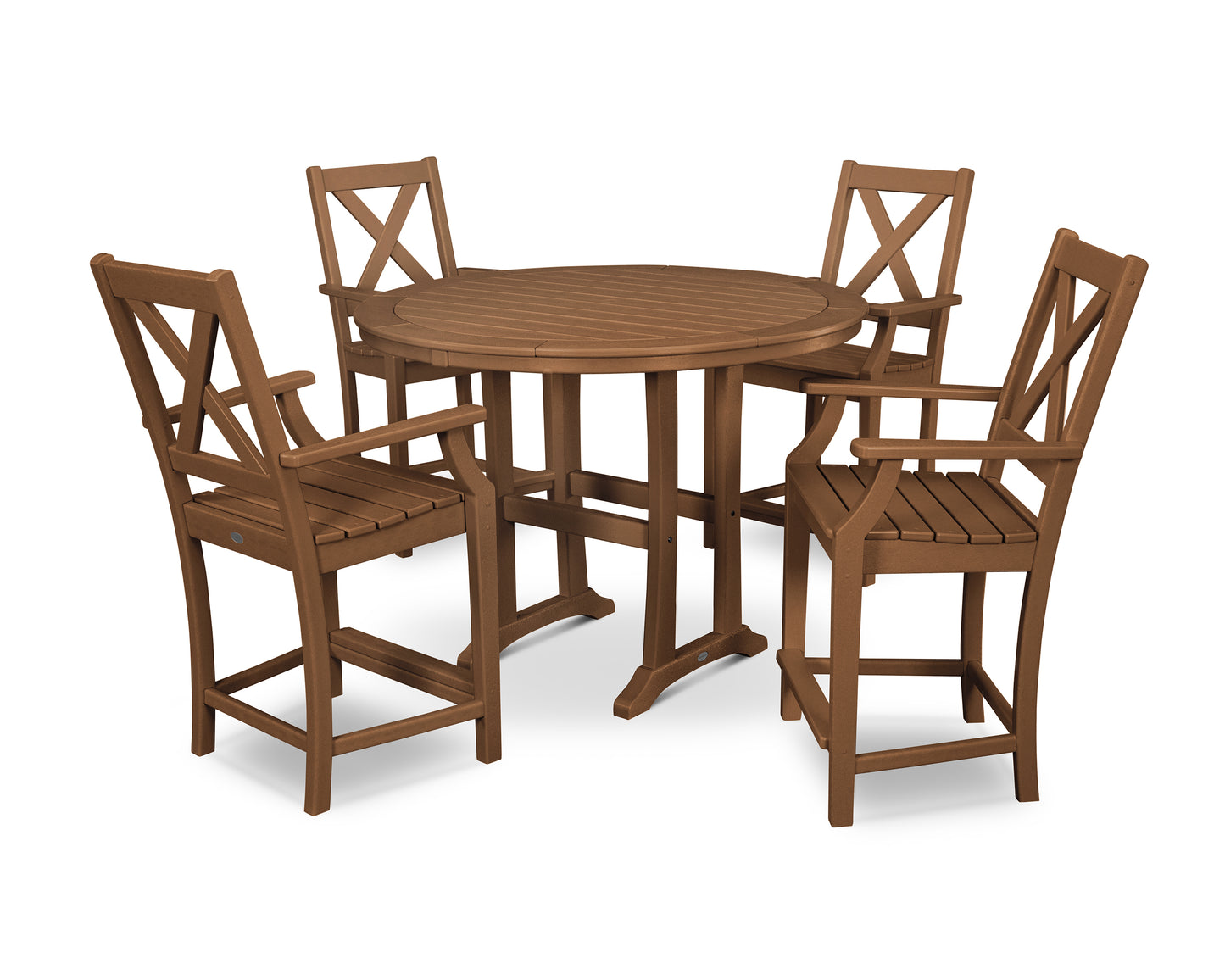 Braxton 5-Piece Nautical Trestle Arm Chair Counter Set