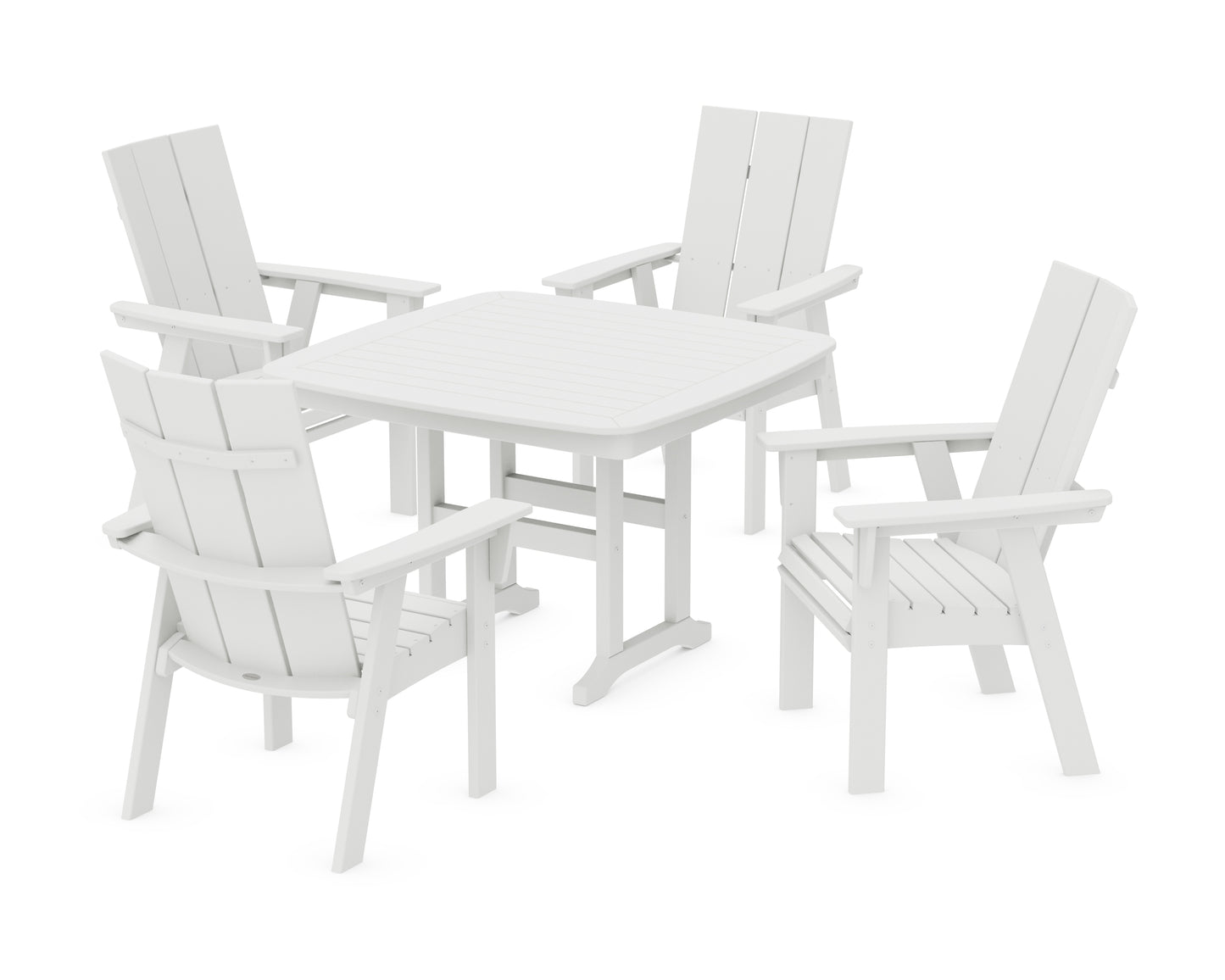 Modern Curveback Adirondack 5-Piece Dining Set