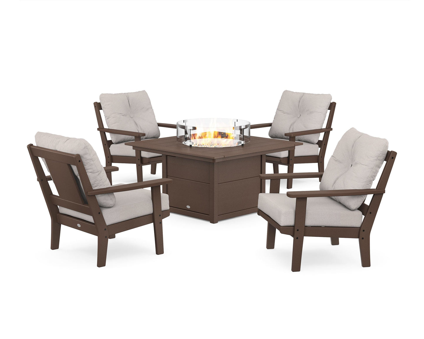 Prairie 5-Piece Deep Seating Set with Fire Pit Table
