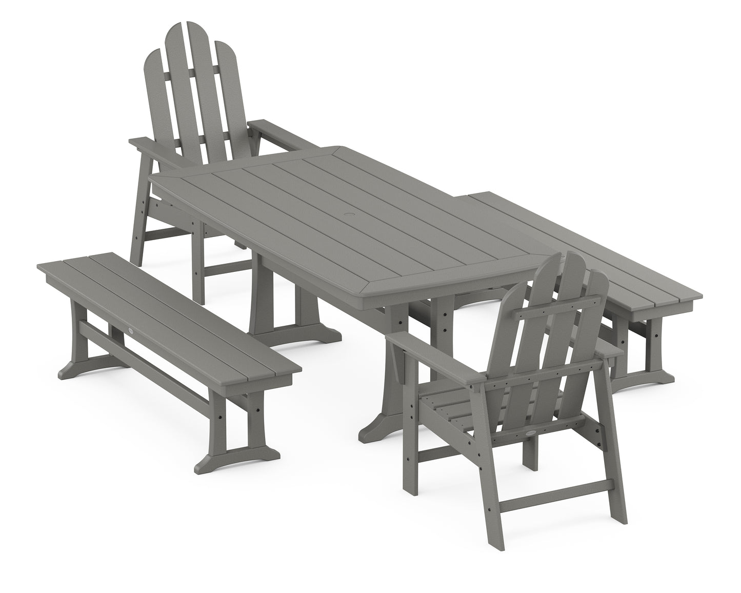 Long Island 5-Piece Dining Set with Trestle Legs