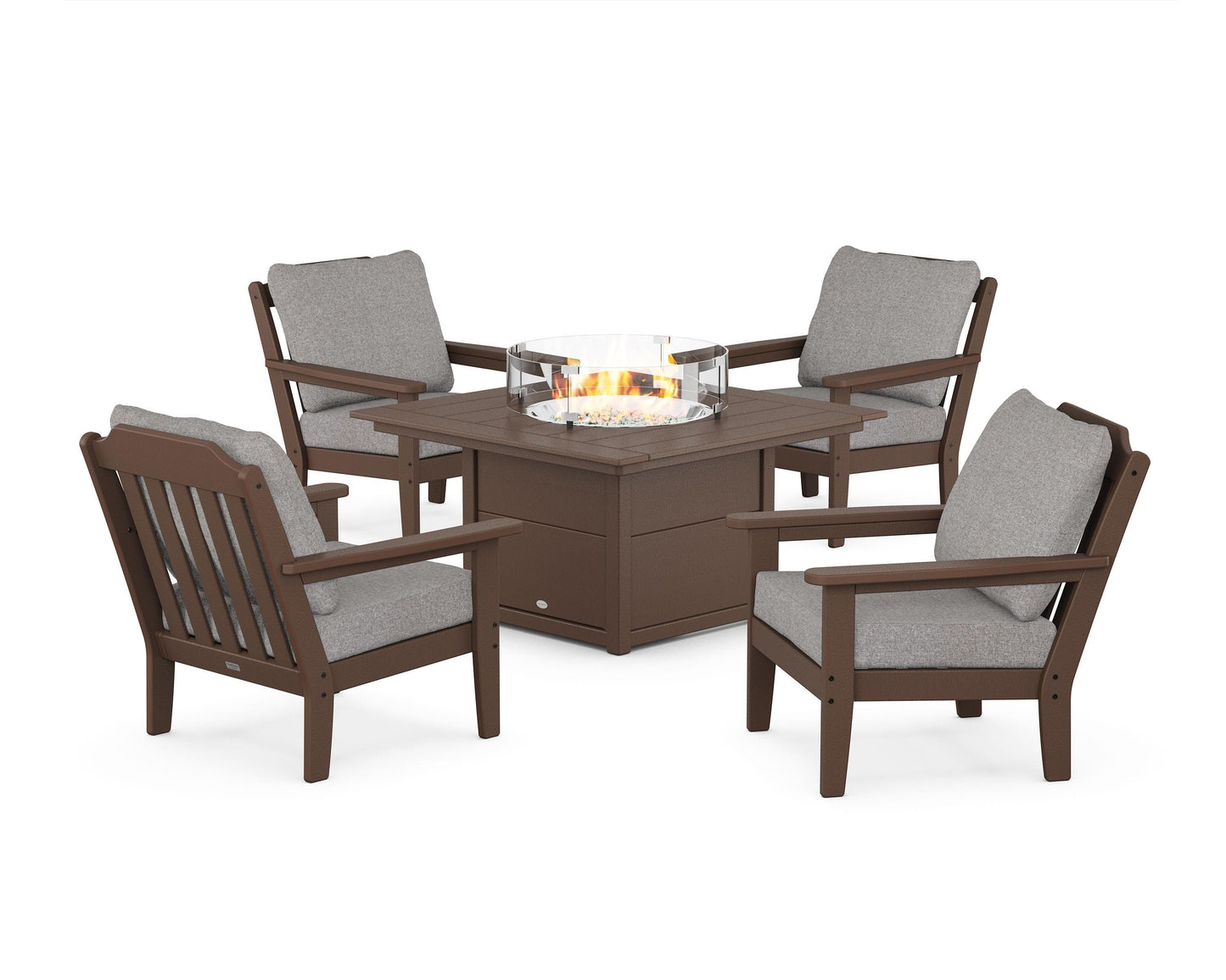 Cottage 5-Piece Deep Seating Set with Fire Pit Table