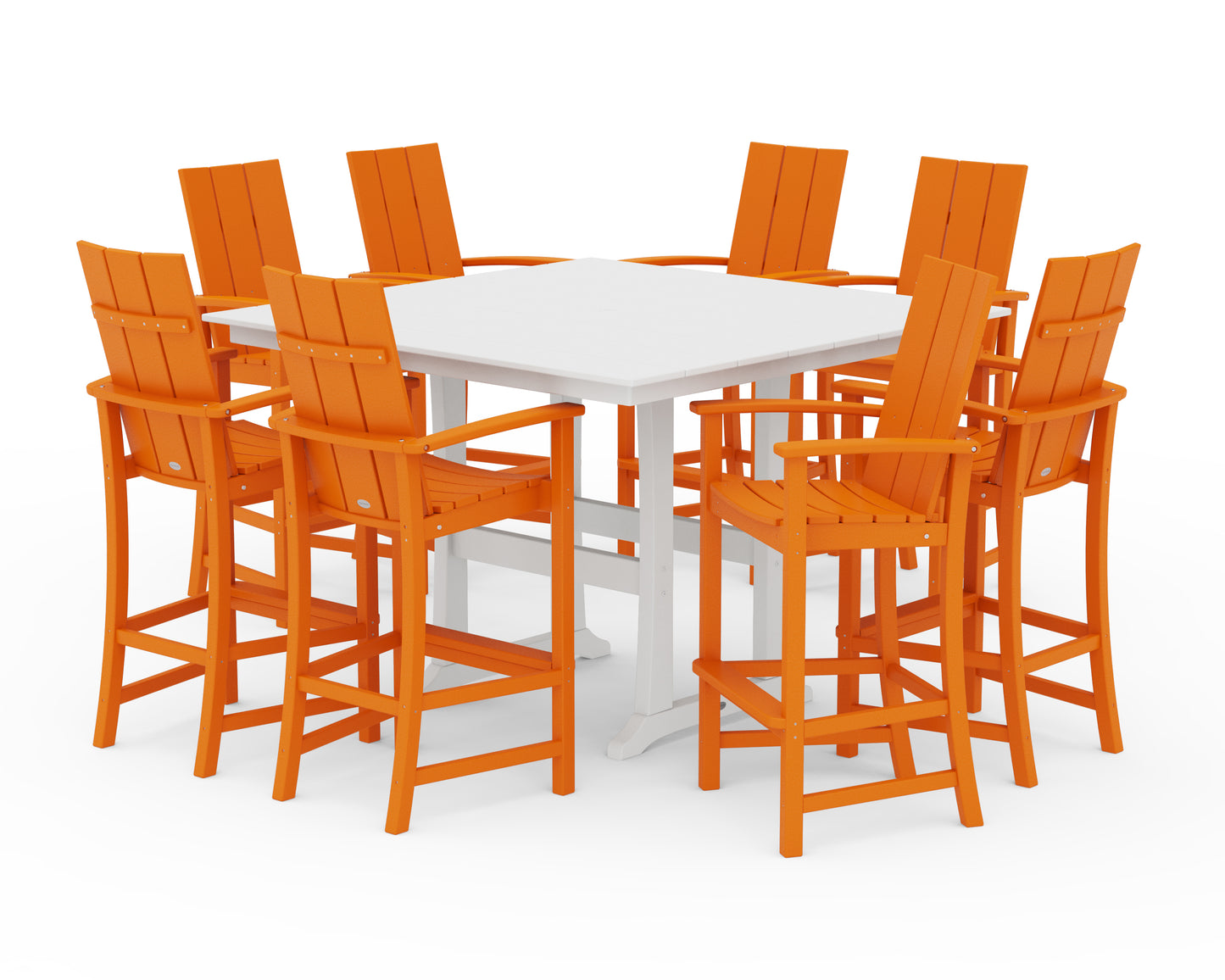Modern Adirondack 9-Piece Farmhouse Trestle Bar Set