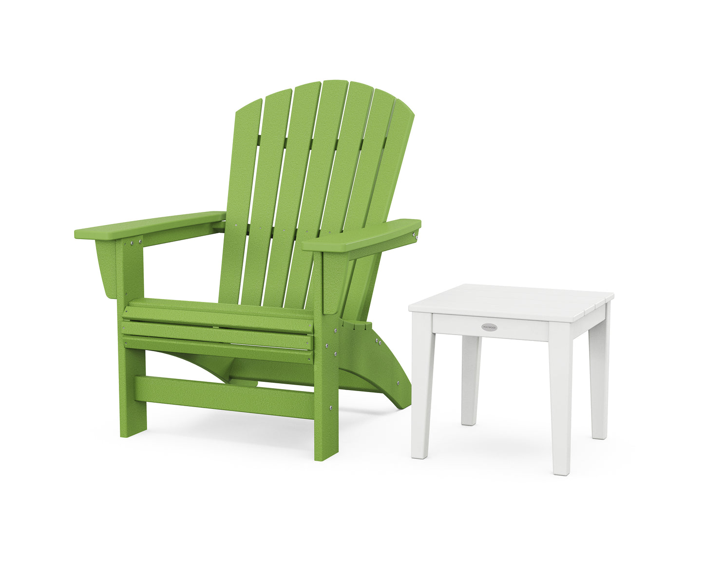 Nautical Grand Adirondack Chair with Side Table