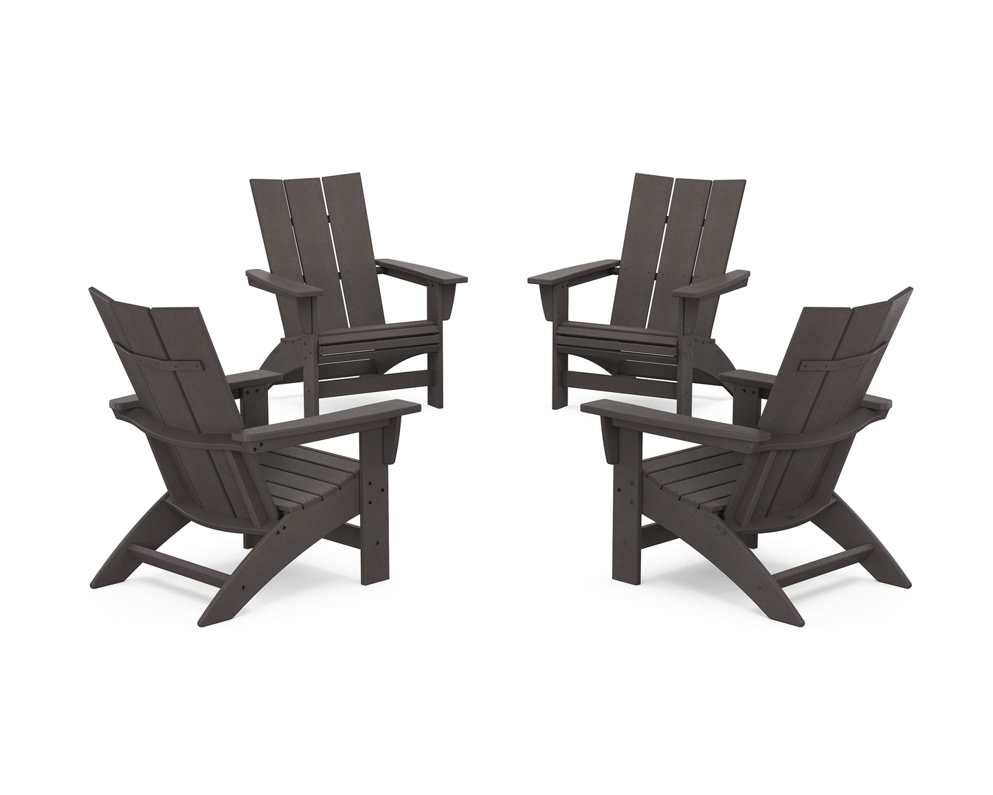 4-Piece Modern Grand Adirondack Chair Conversation Set