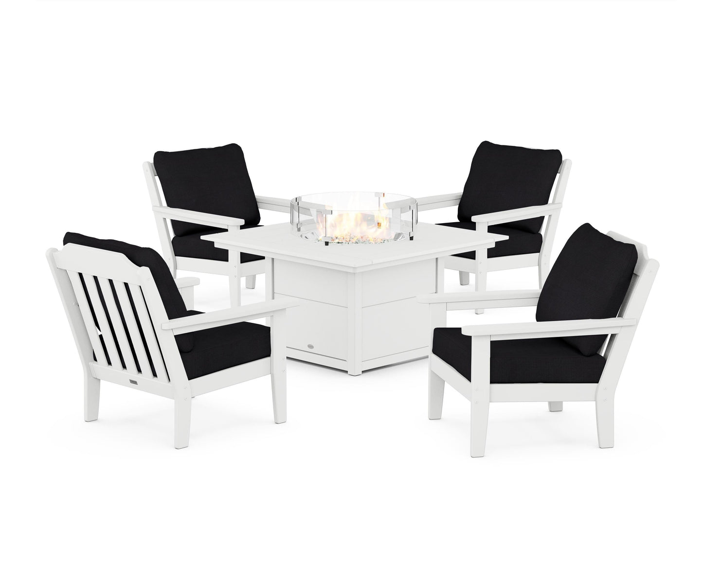 Cottage 5-Piece Deep Seating Set with Fire Pit Table