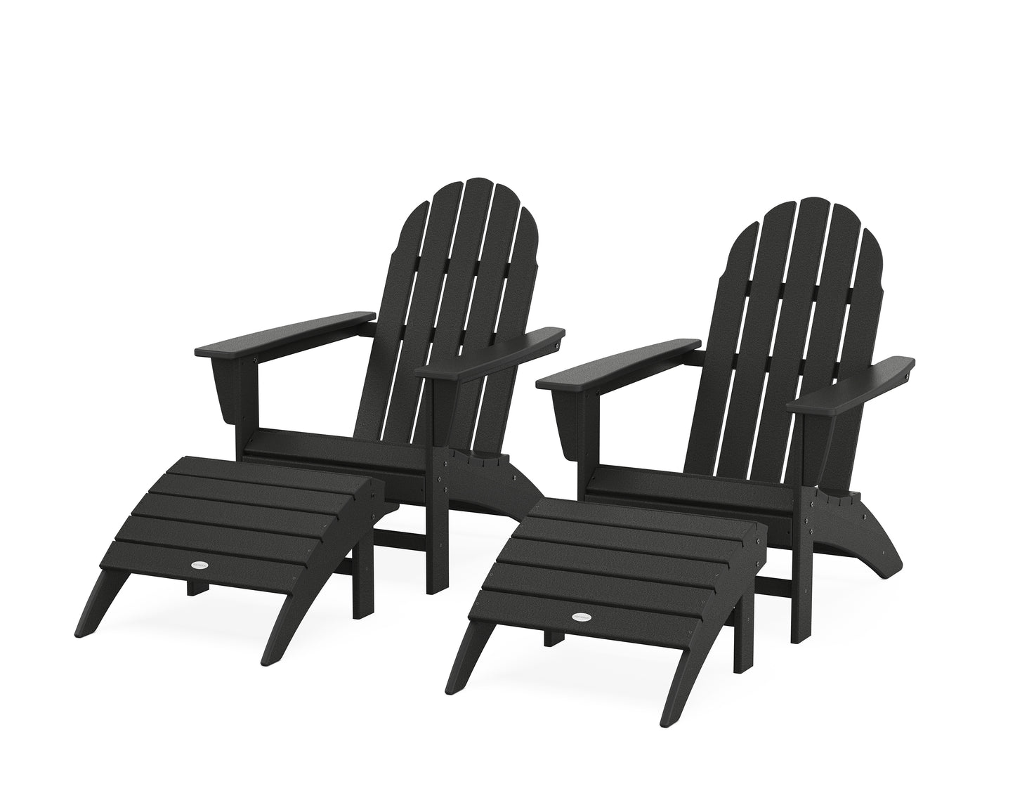 Vineyard Adirondack Chair 4-Piece Set with Ottomans