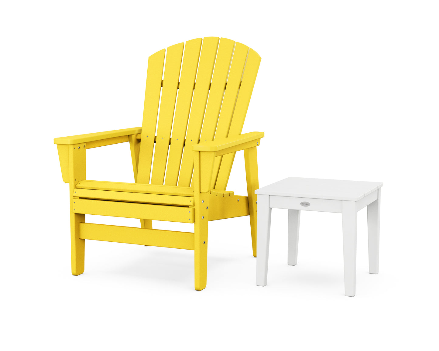 Nautical Grand Upright Adirondack Chair with Side Table