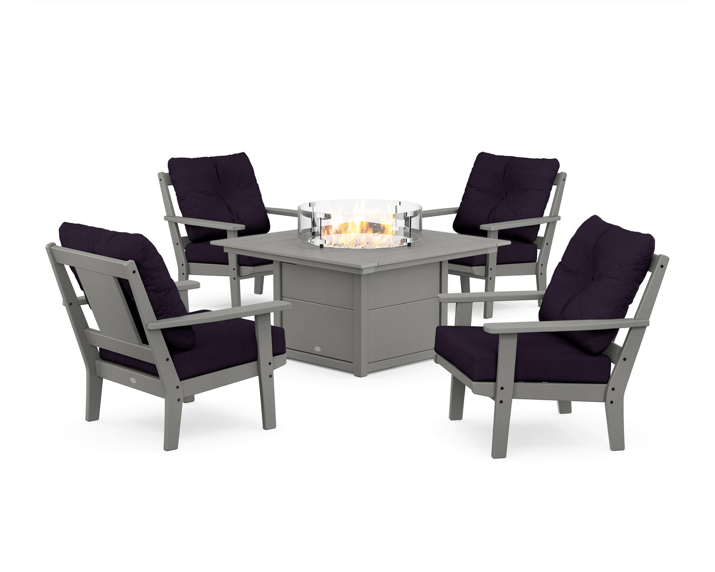Prairie 5-Piece Deep Seating Set with Fire Pit Table