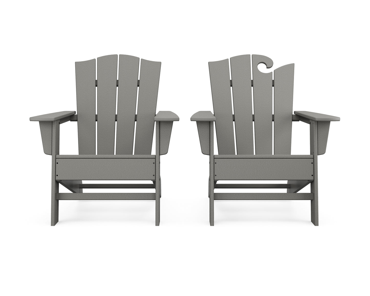 Wave 2-Piece Adirondack Chair Set with The Crest Chair