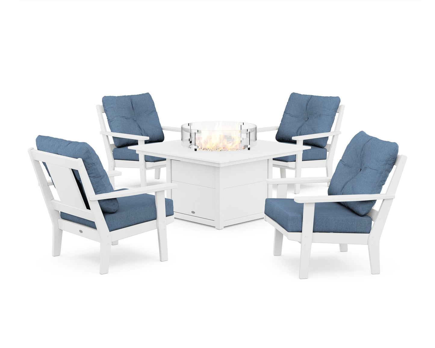 Prairie 5-Piece Deep Seating Set with Fire Pit Table