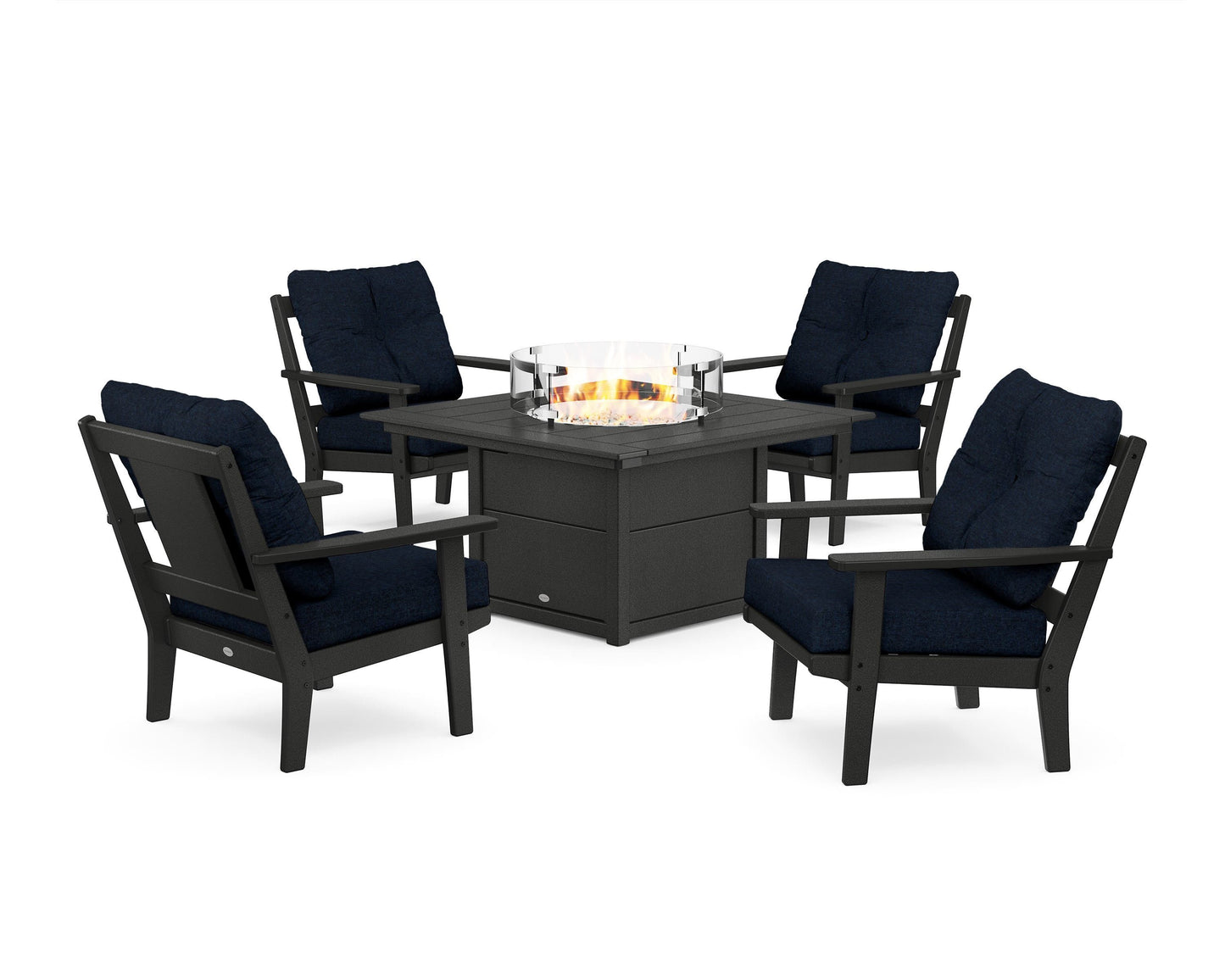Prairie 5-Piece Deep Seating Set with Fire Pit Table