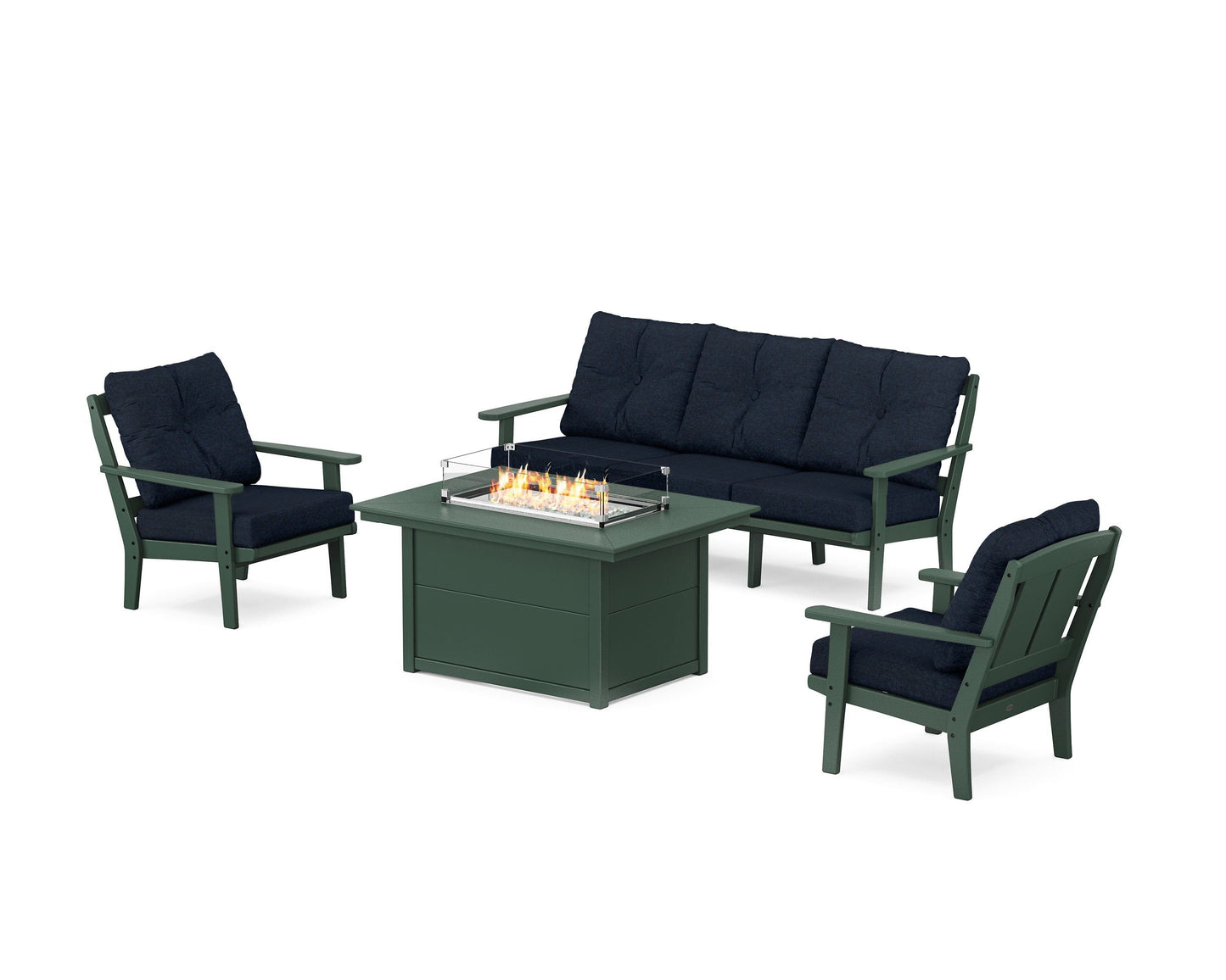 Mission Deep Seating Fire Pit Table Set