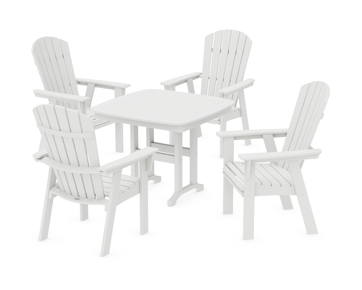 Nautical Curveback Adirondack 5-Piece Dining Set