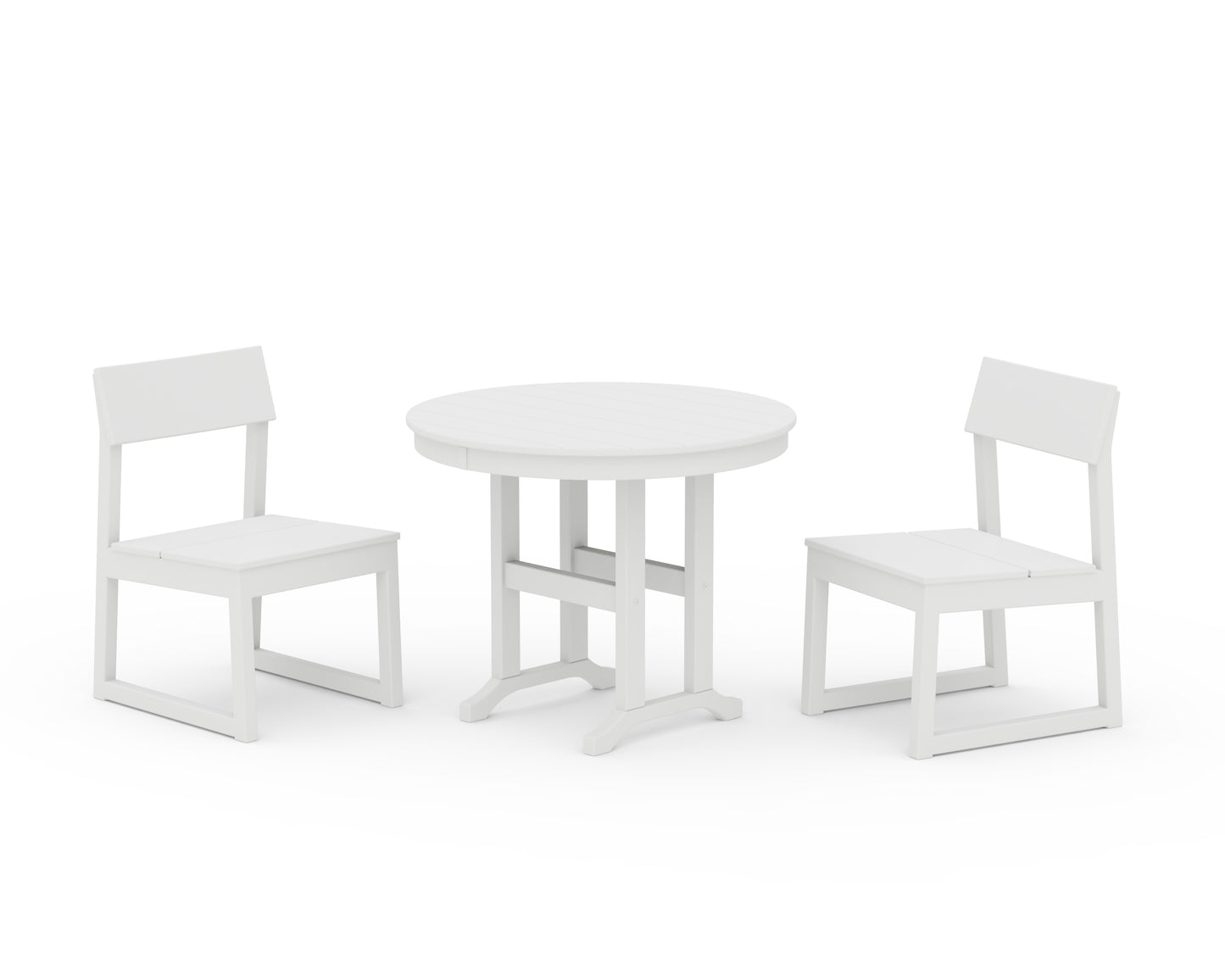 EDGE Side Chair 3-Piece Round Dining Set