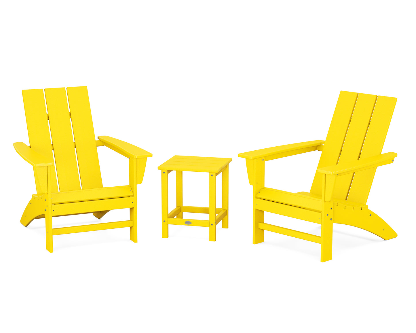 Modern 3-Piece Adirondack Set with Long Island 18" Side Table