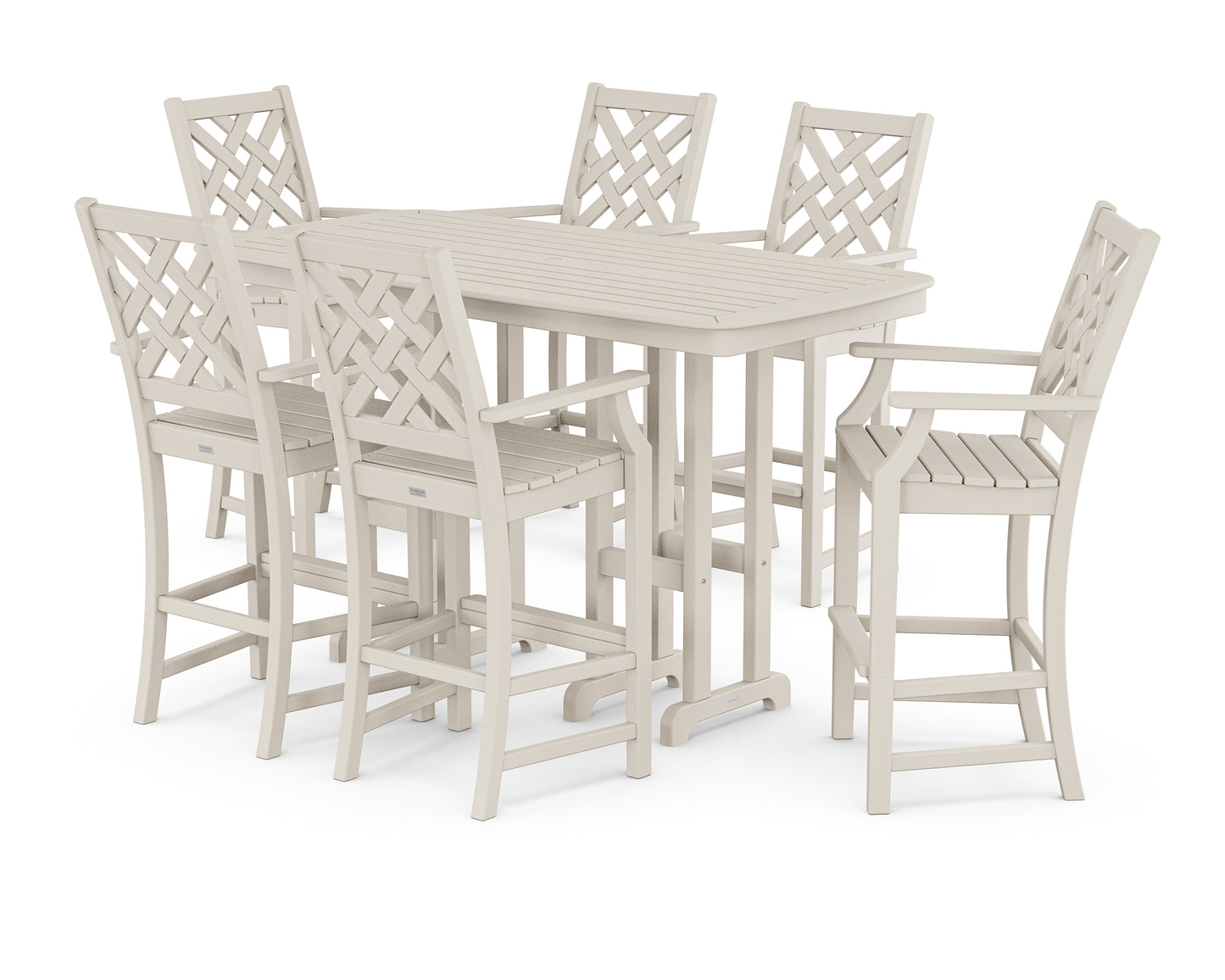 Wovendale Arm Chair 7-Piece Bar Set