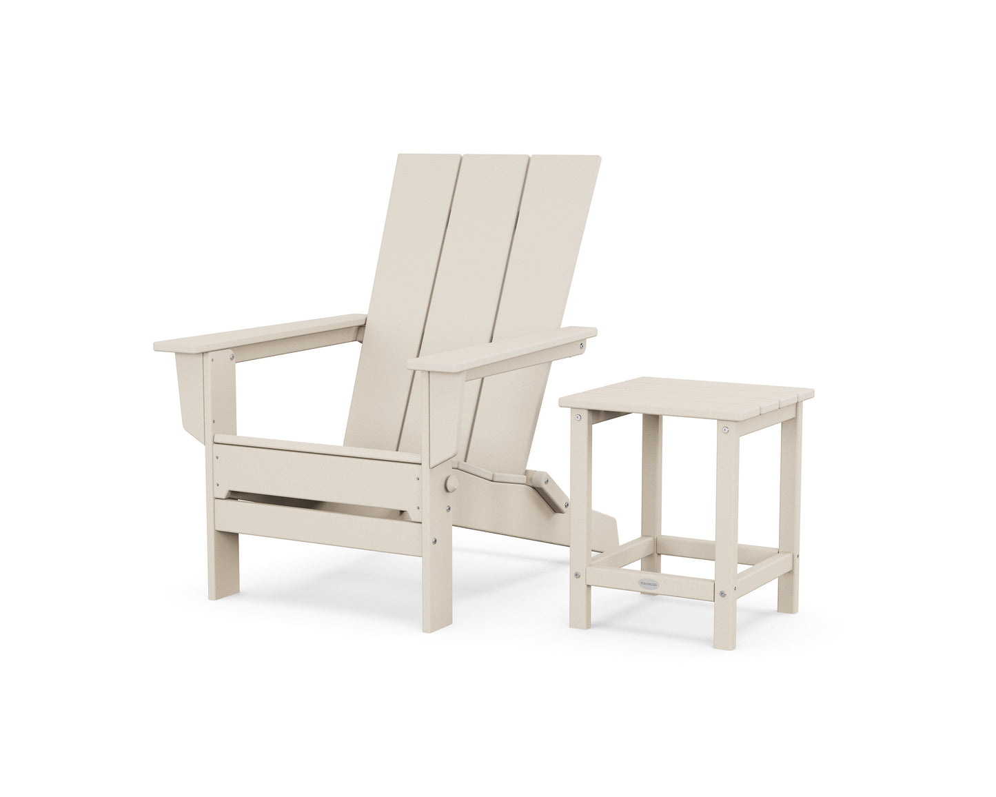 Modern Studio Folding Adirondack Chair with Side Table