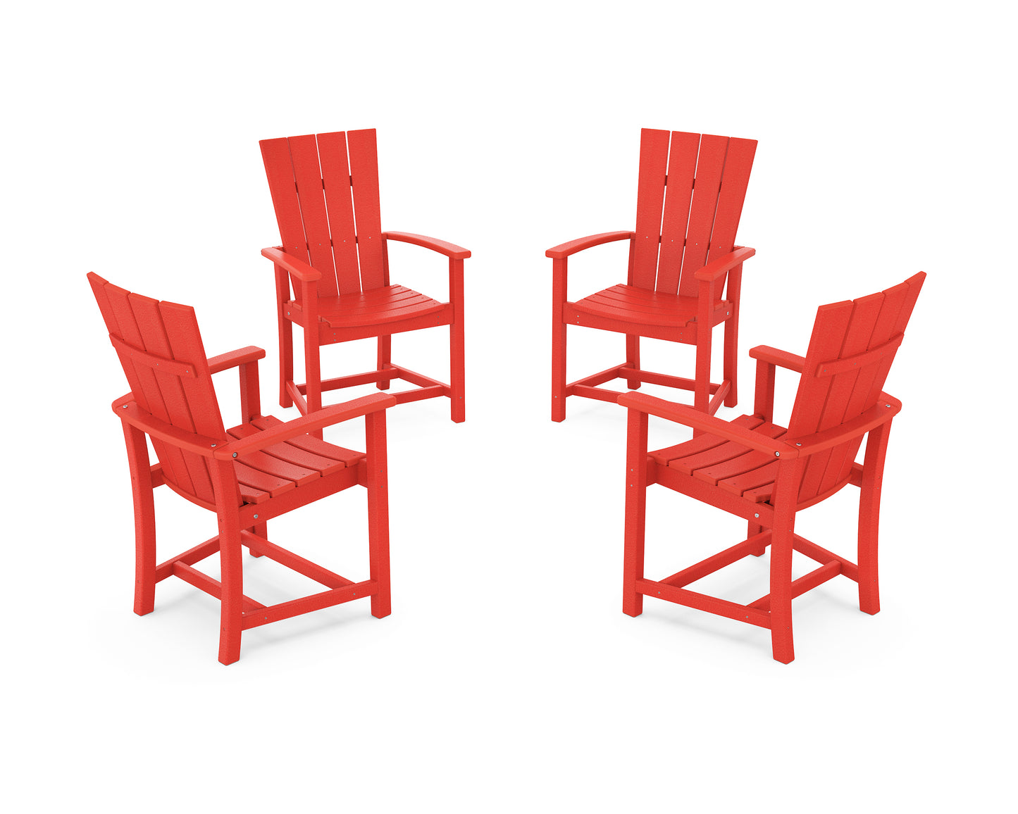 Quattro 4-Piece Upright Adirondack Conversation Set
