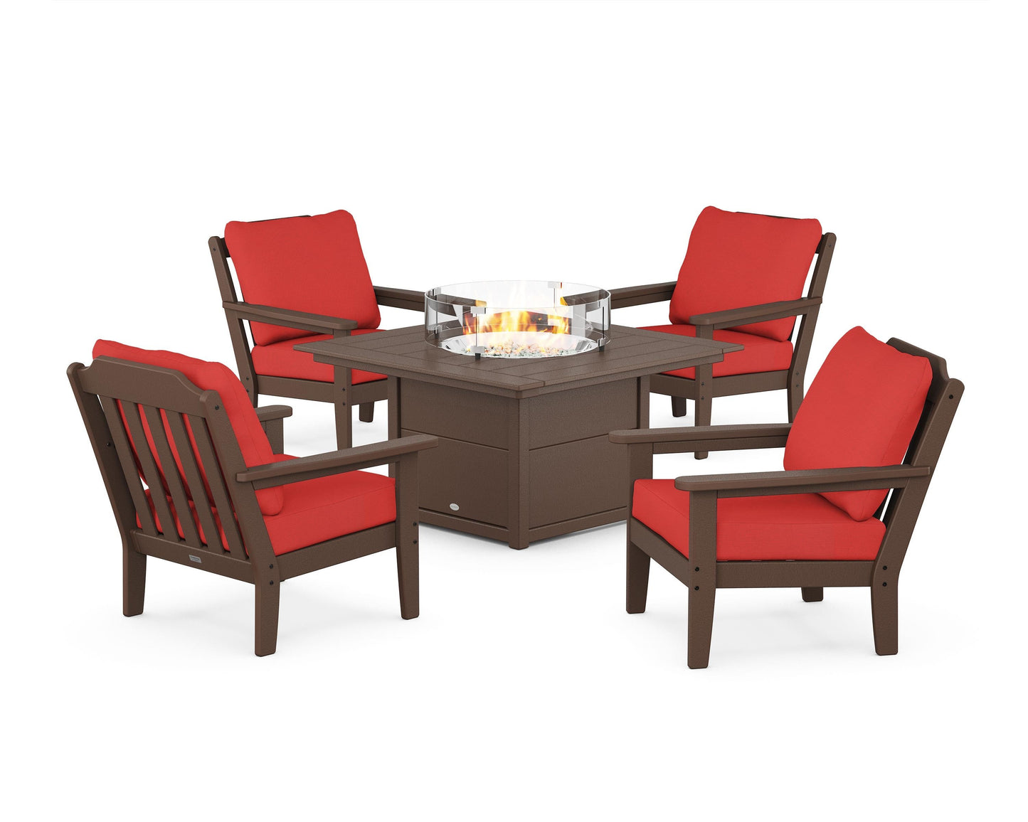 Cottage 5-Piece Deep Seating Set with Fire Pit Table