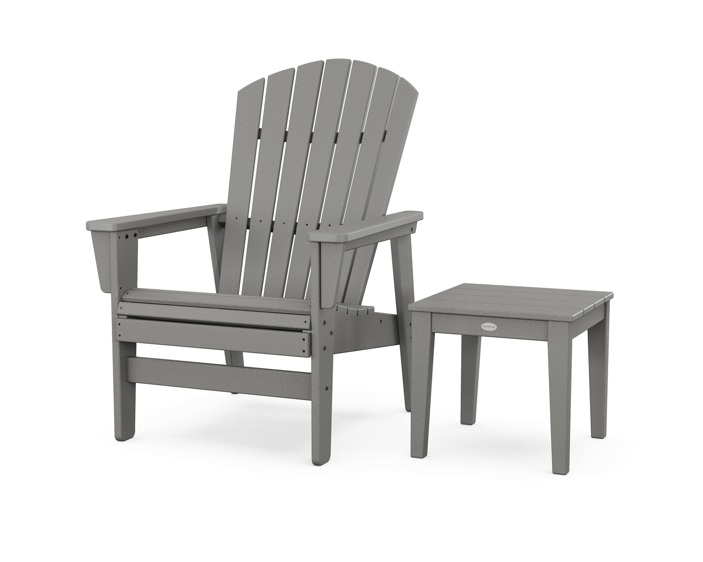 Nautical Grand Upright Adirondack Chair with Side Table
