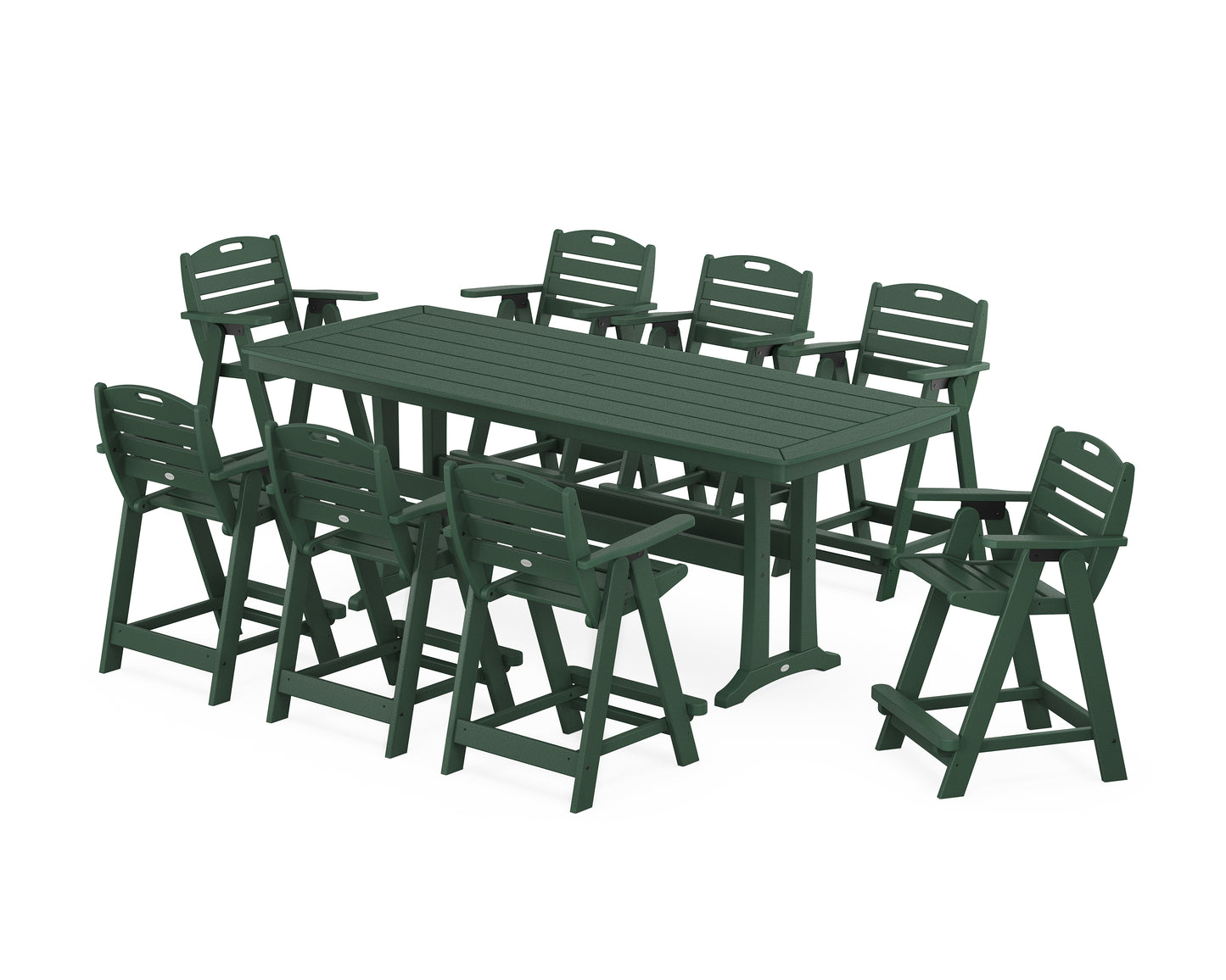 Nautical 9-Piece Counter Set with Trestle Legs