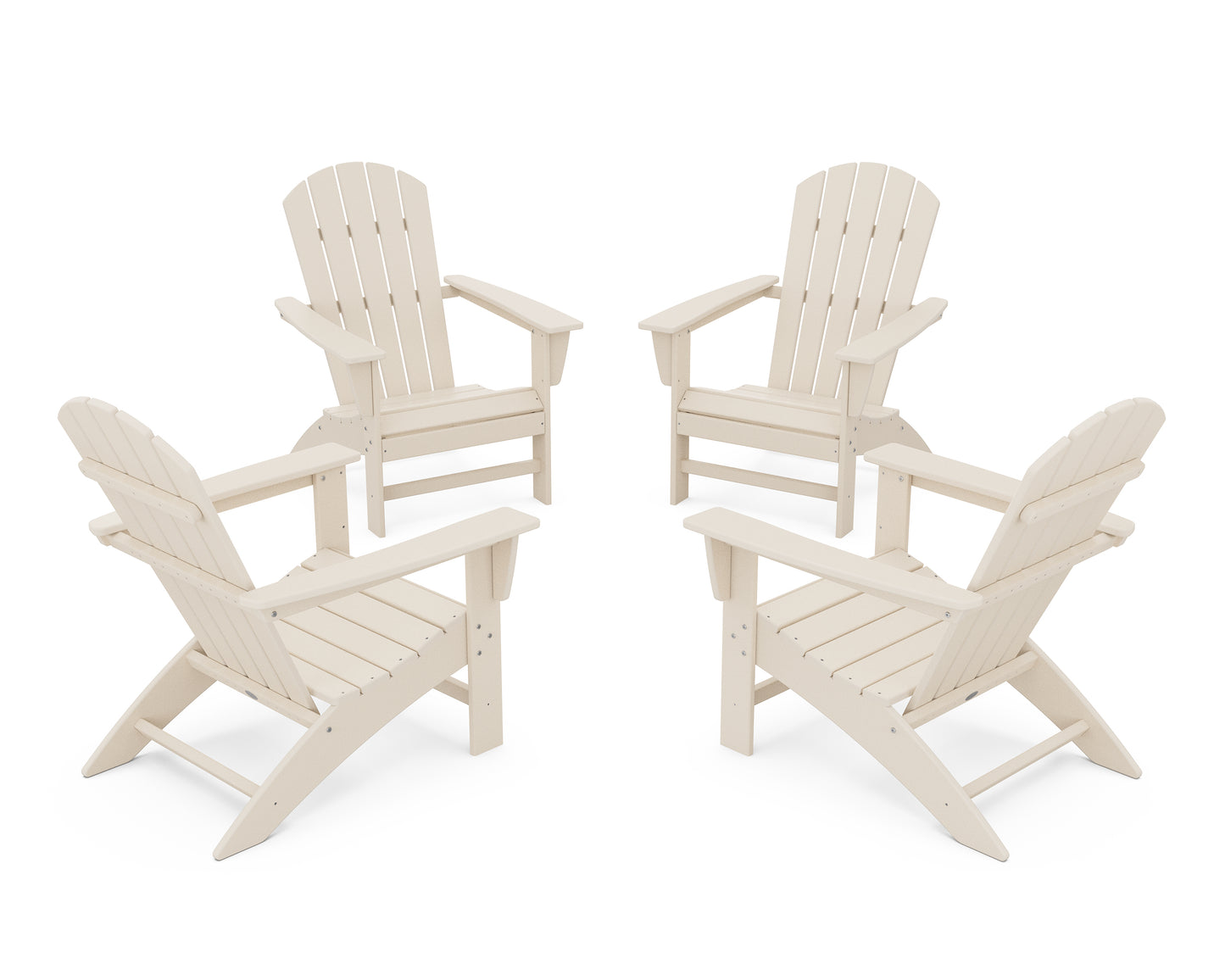 Nautical 4-Piece Adirondack Conversation Set