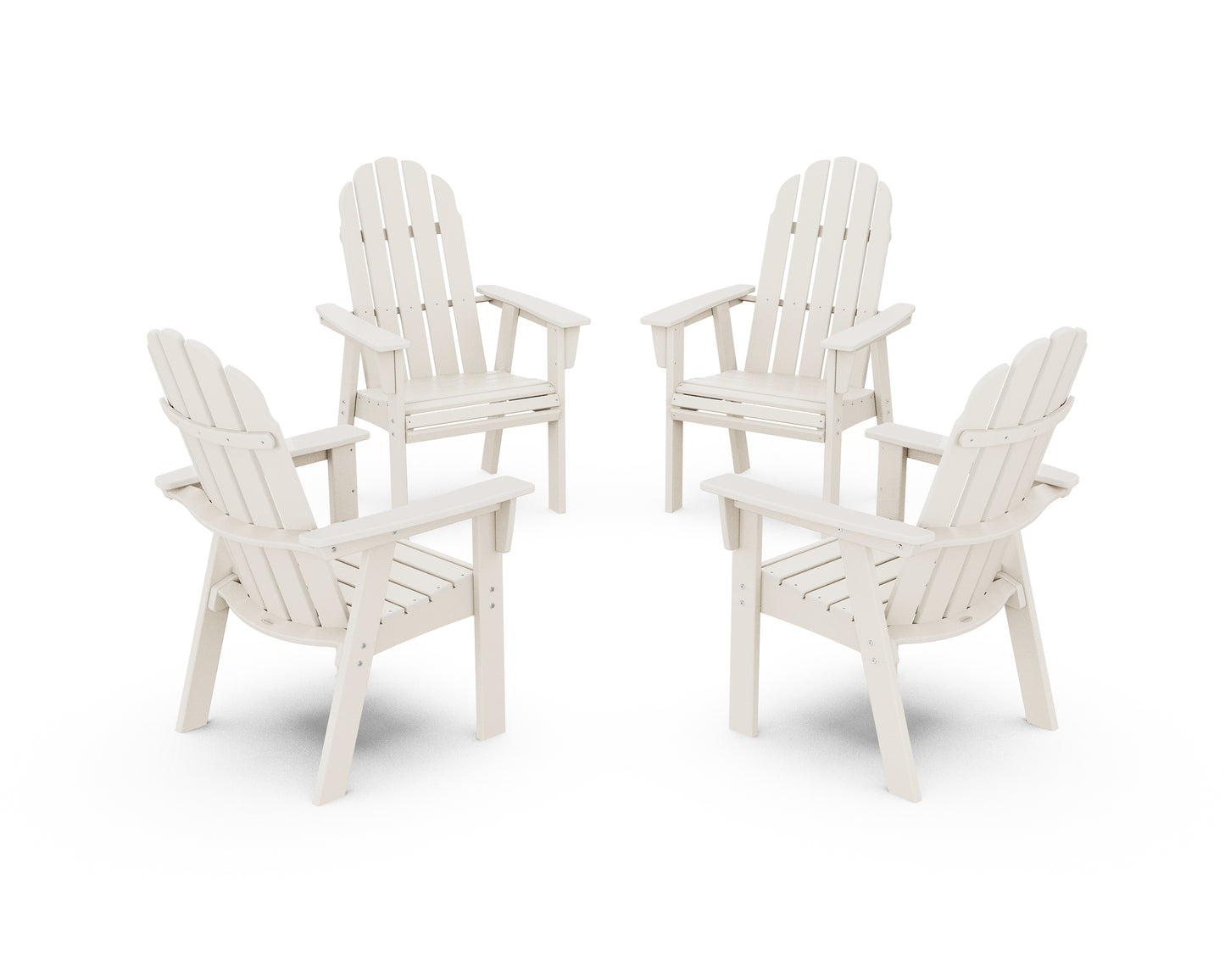 Vineyard 4-Piece Curveback Upright Adirondack Conversation Set